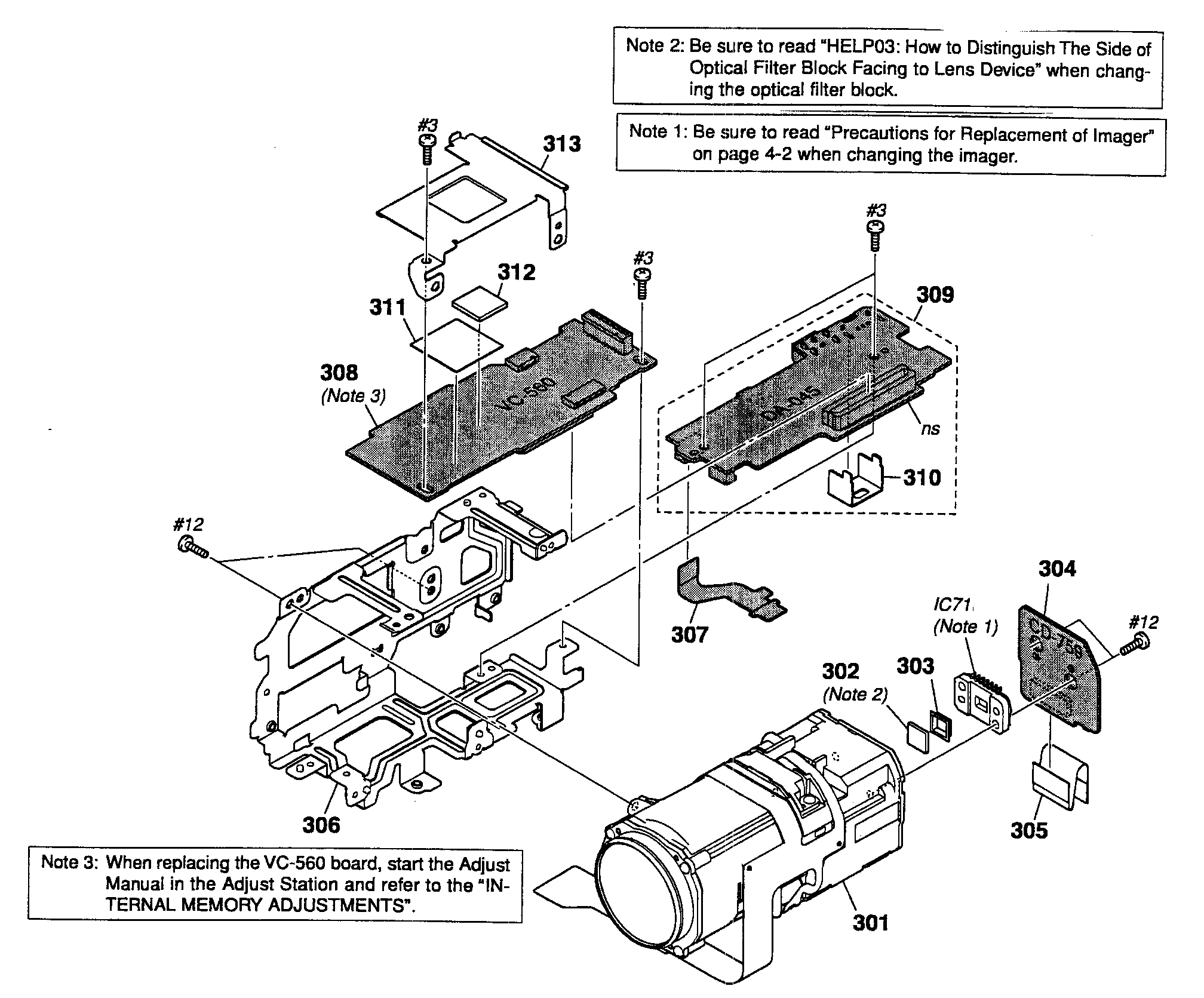 Sony DCR-SX40L lens assy diagram