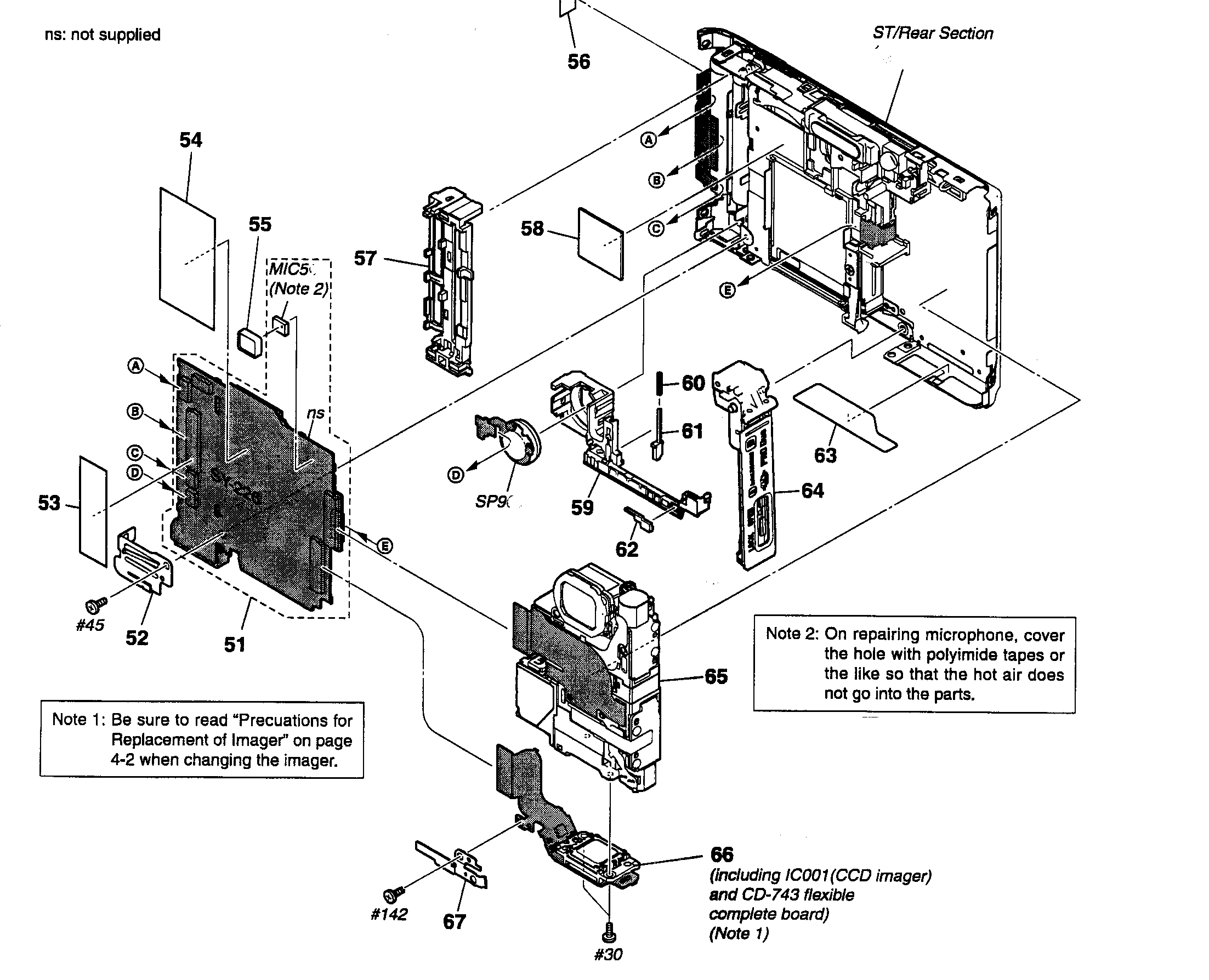 Sony DSC-T90B maine assy diagram