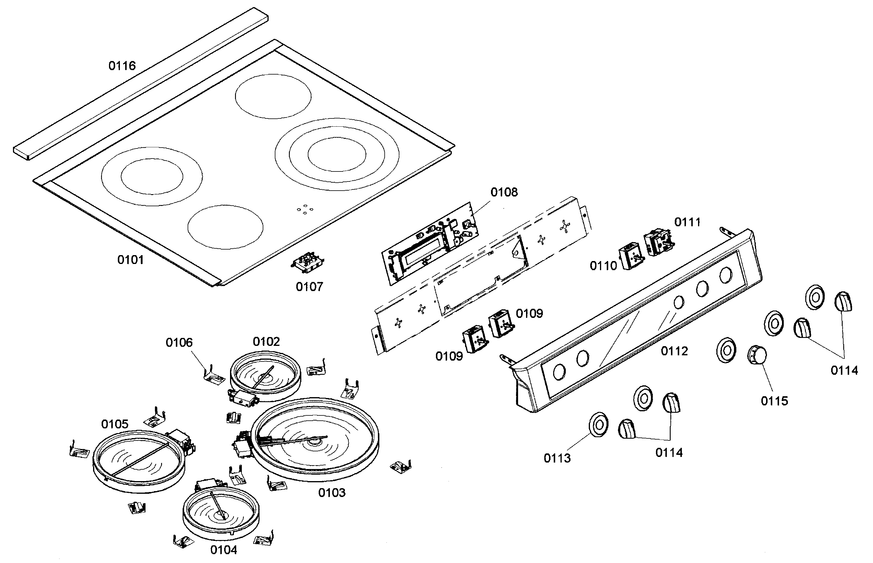 Bosch HEI7132U/01 top assy diagram