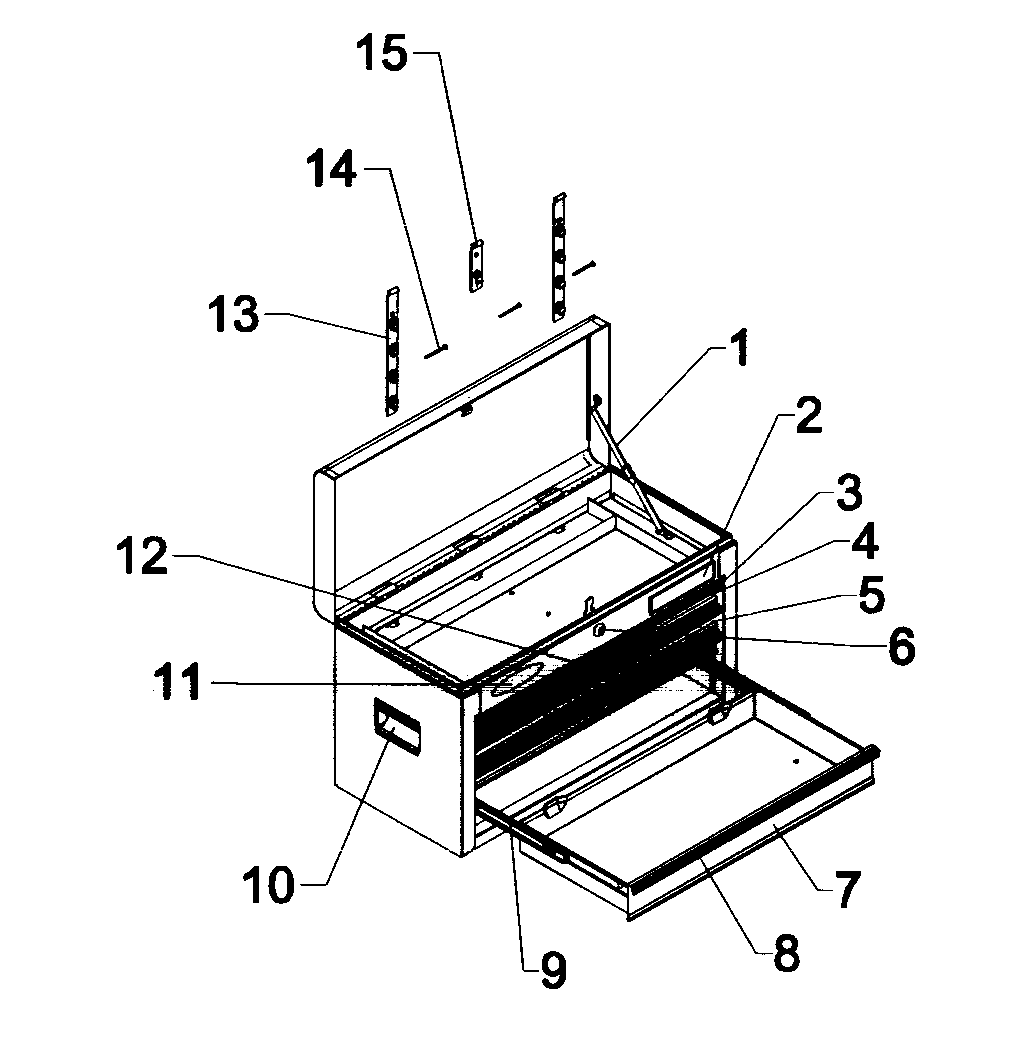 Craftsman 706657626 tool box diagram