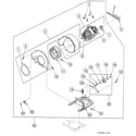 Speed Queen SSE007QF1500 motor assy diagram