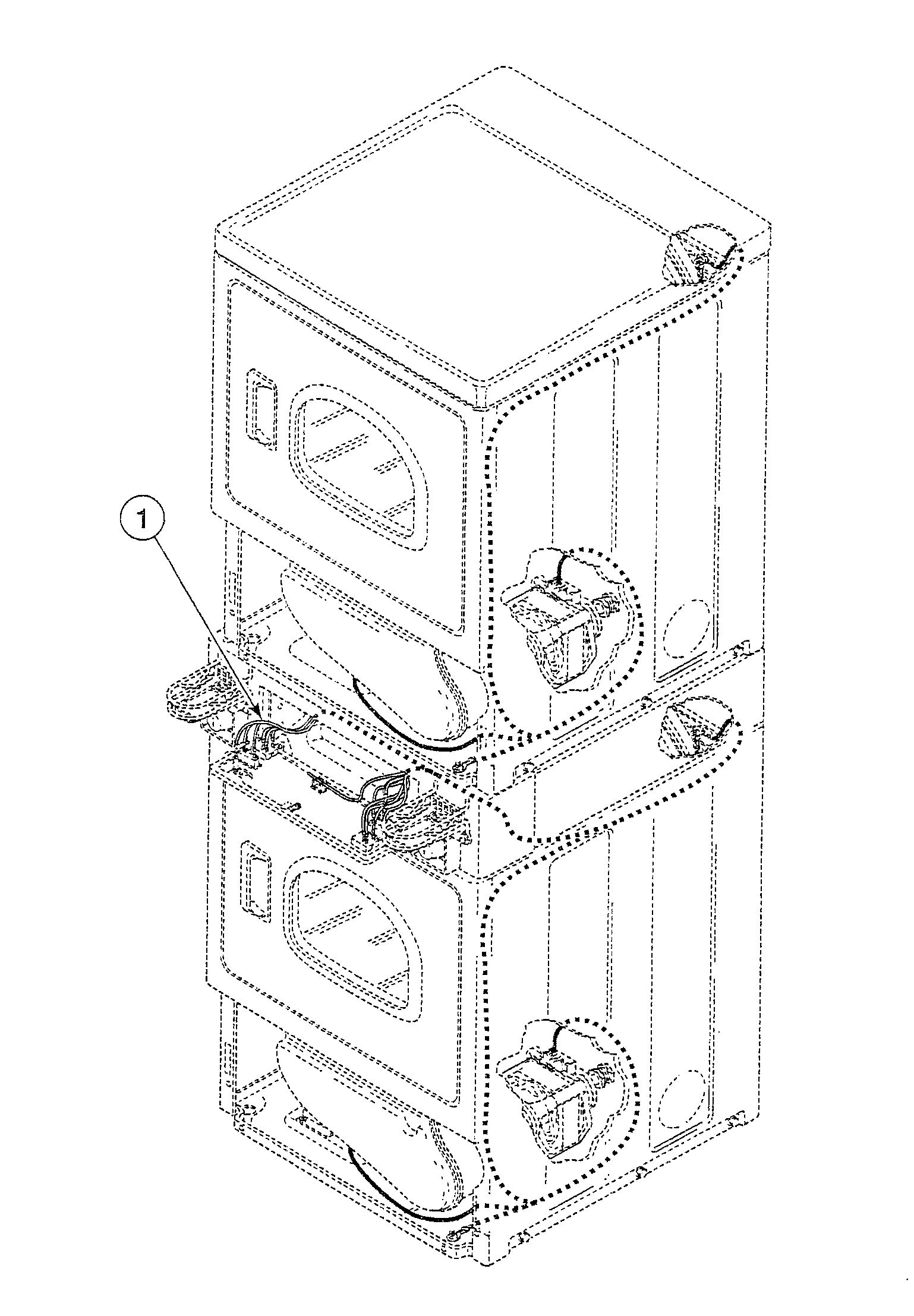 Speed Queen SSE007WF1500 harnesses 1 diagram