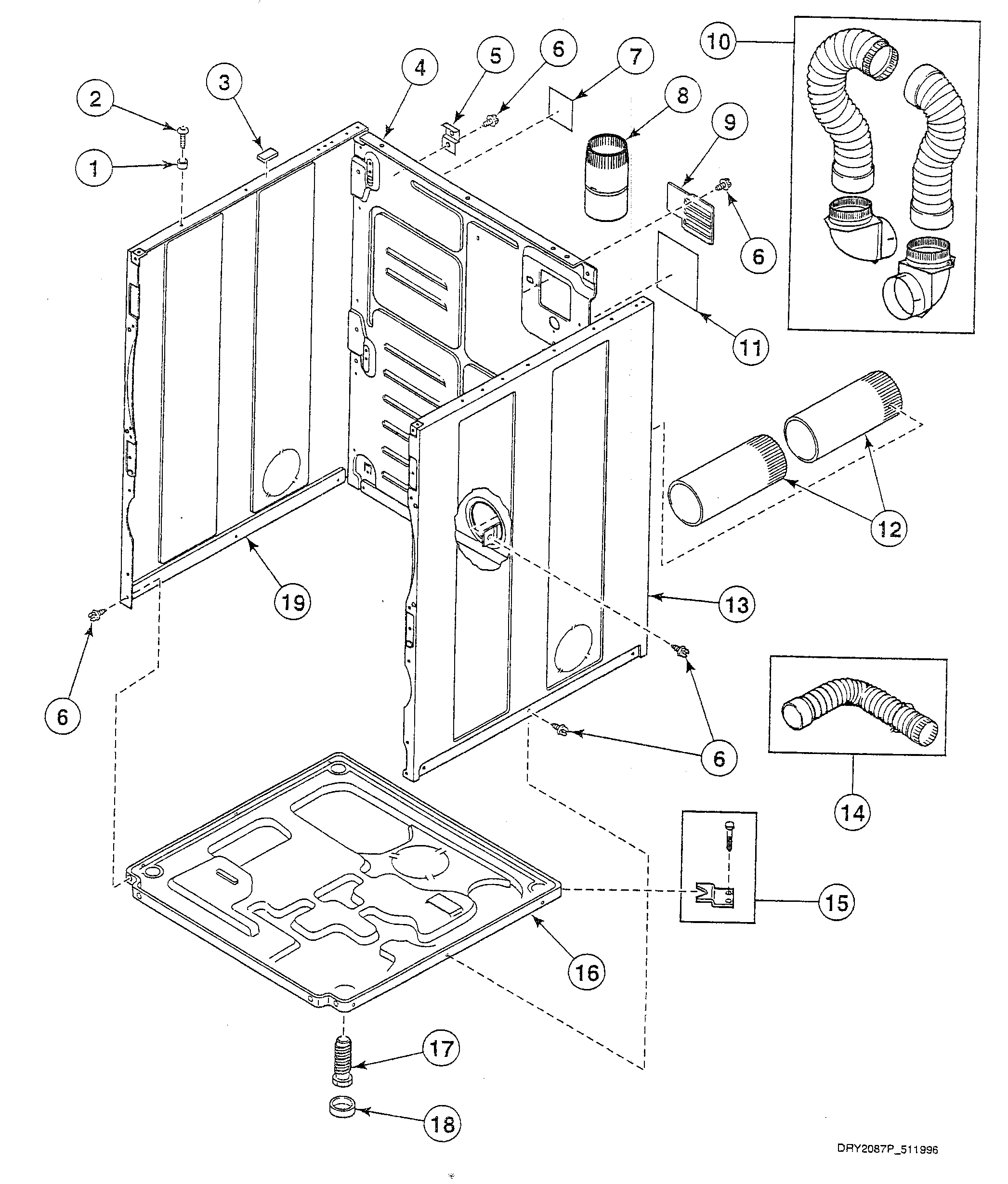 Speed Queen SSE007LF99H2 cabinet assy diagram