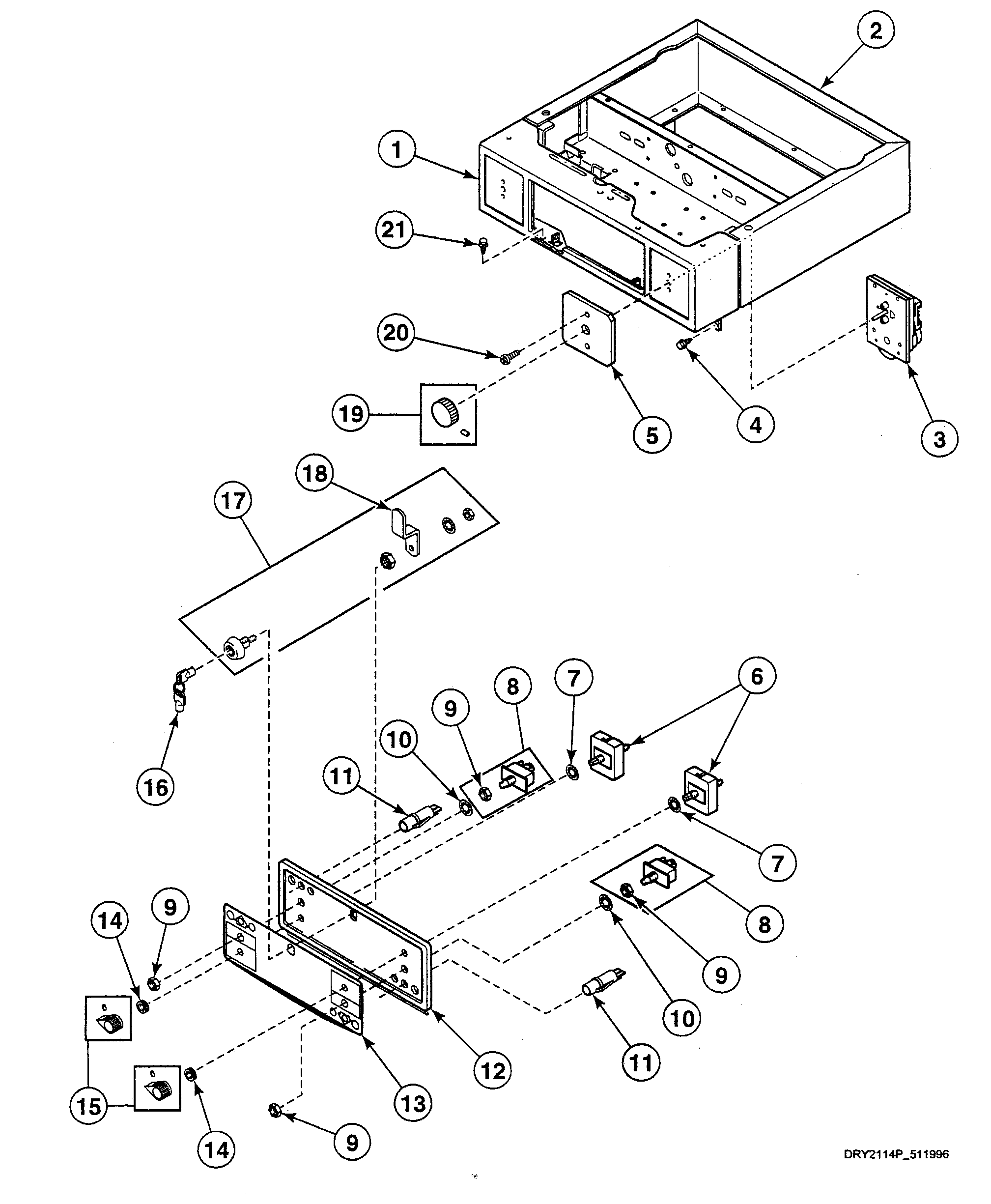 Speed Queen SSE007WF99H2 cabinet panel diagram