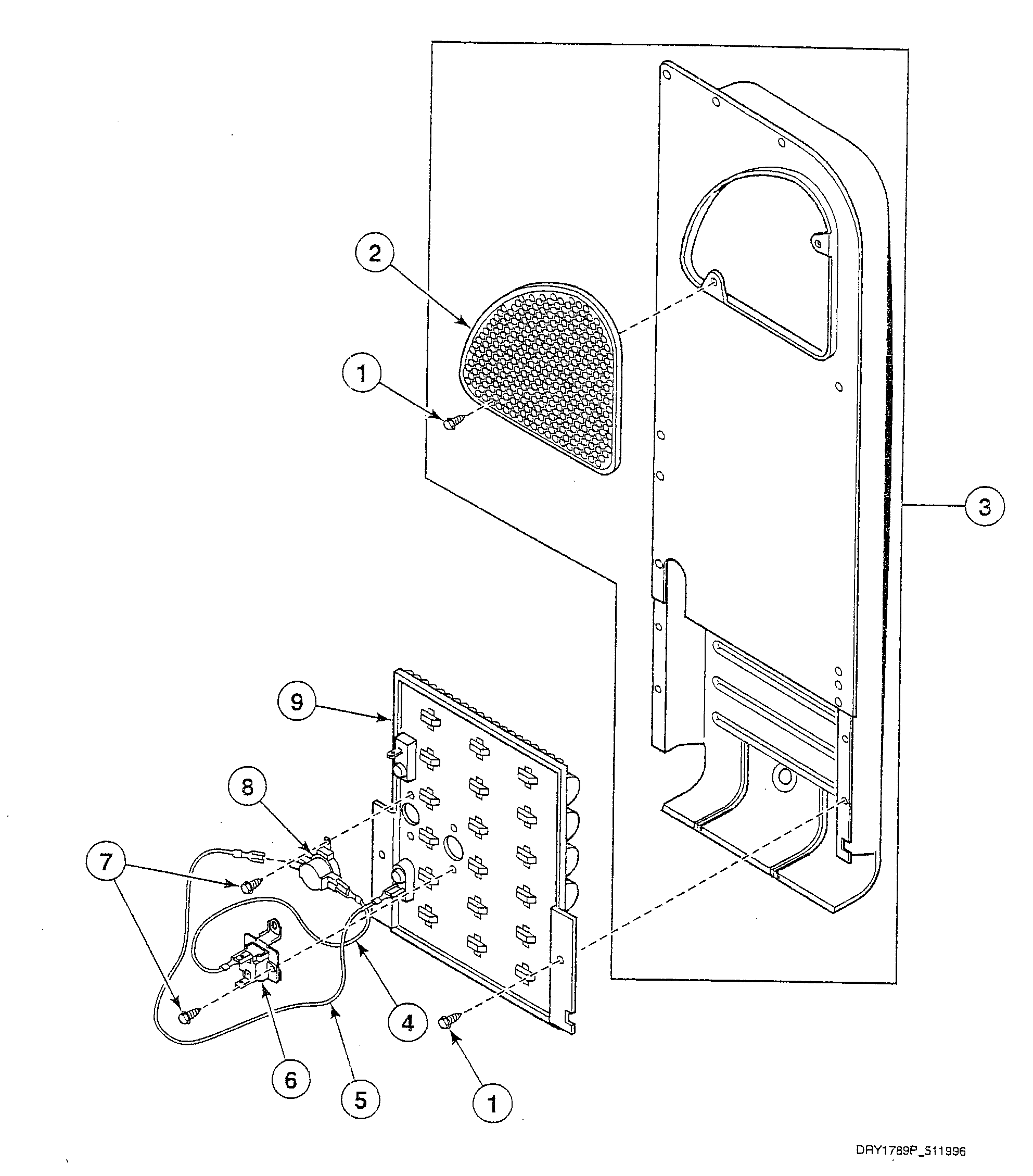 Speed Queen SSE007WF99H2 heater assy diagram
