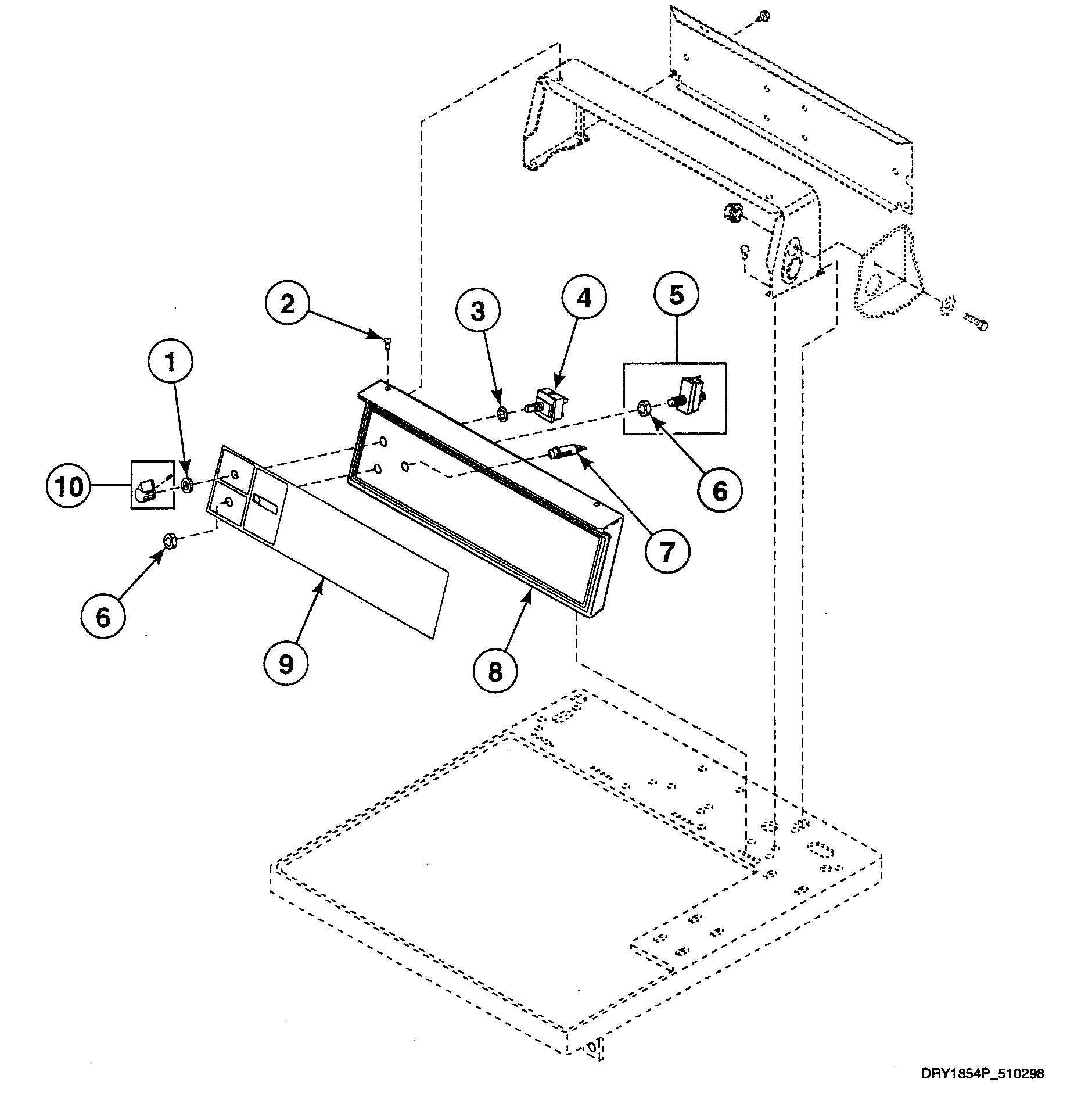 Speed Queen SDE007WF controls assy diagram