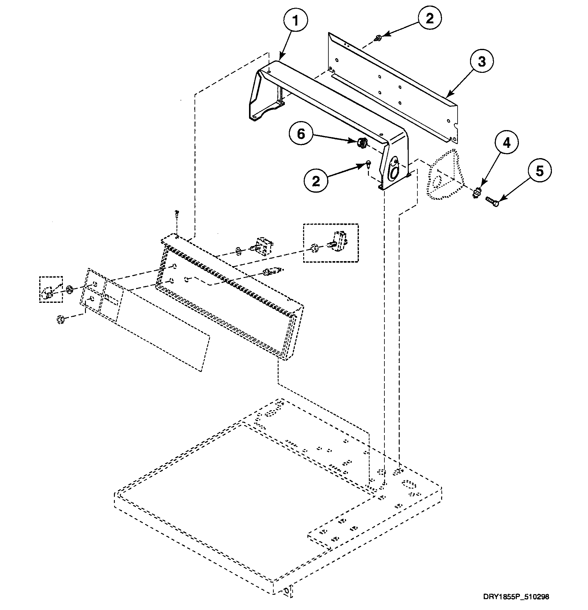 Speed Queen SDE007WF1500 control hood diagram