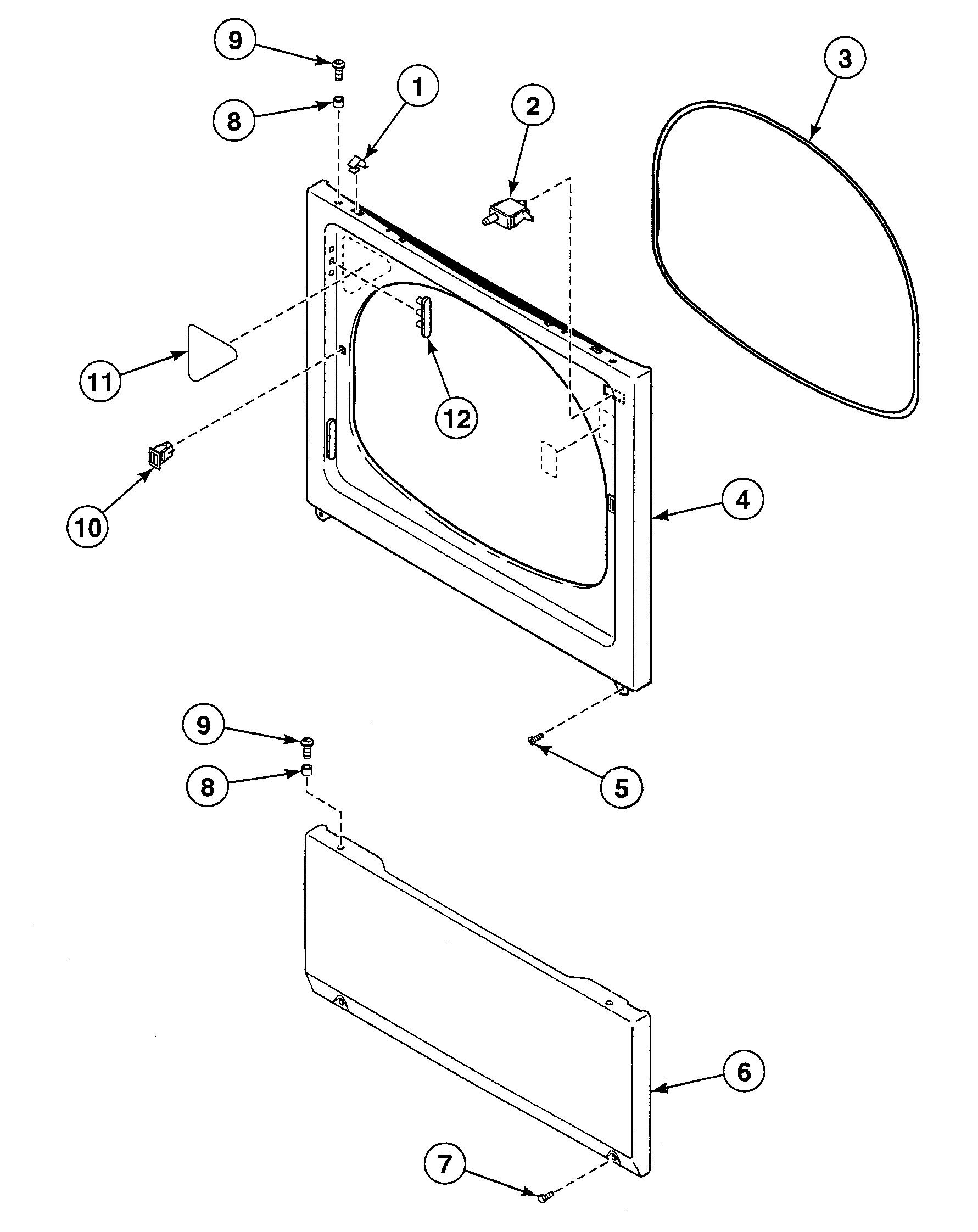 Speed Queen SDE007WF1500 front panel diagram