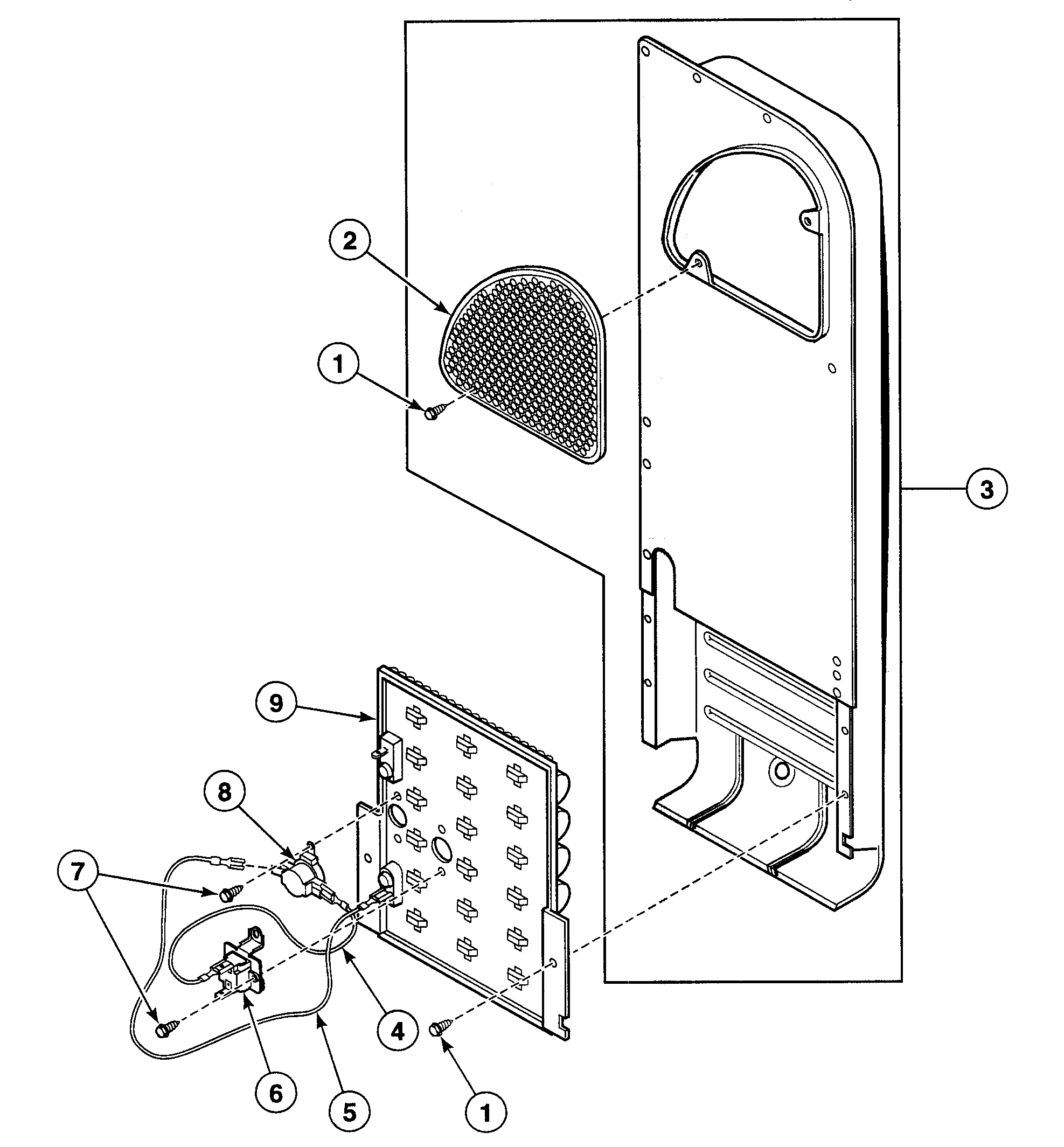 Speed Queen SSE807LF1500 heater assy diagram
