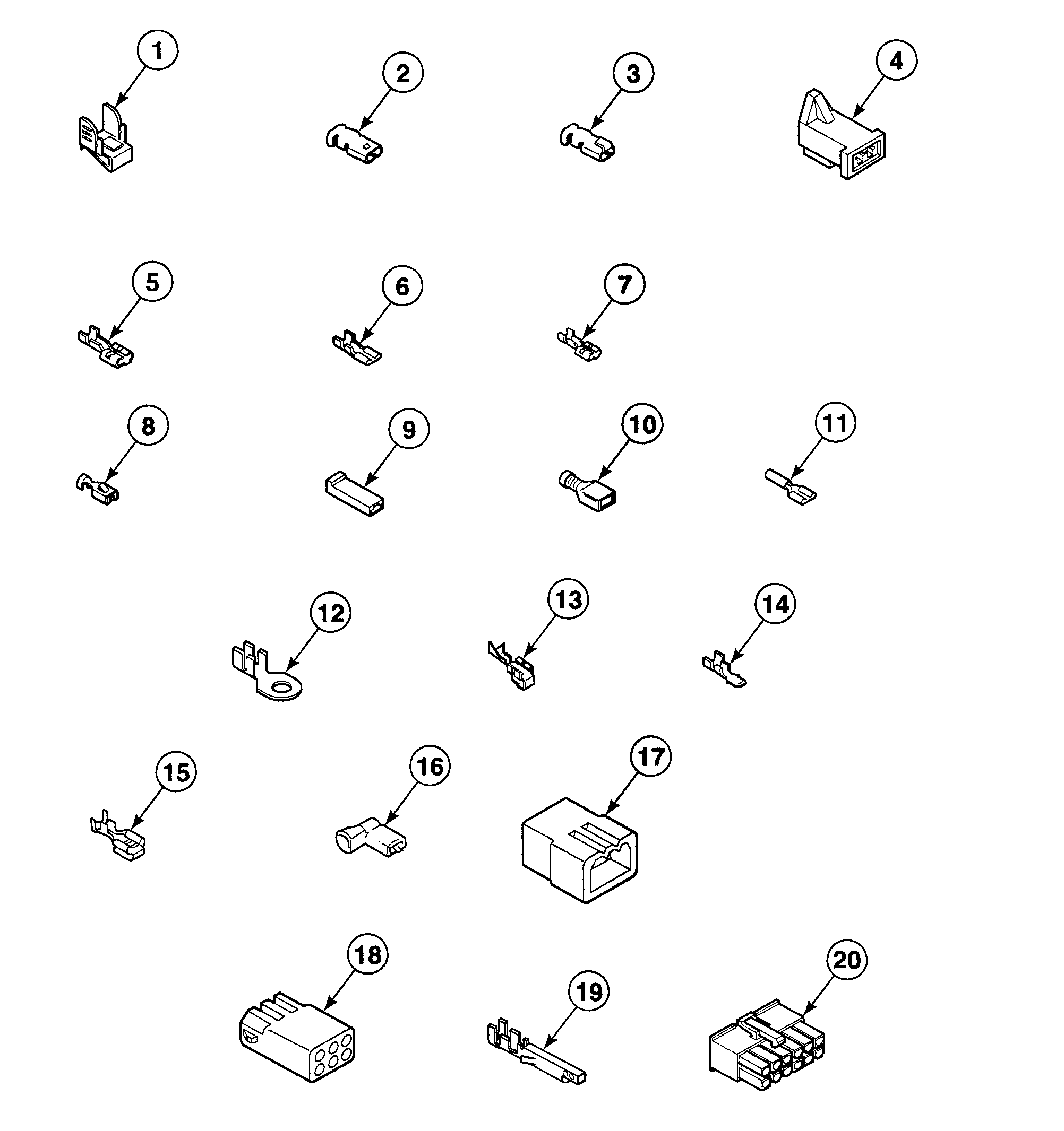 Speed Queen SSE807LF1500 terminals block diagram