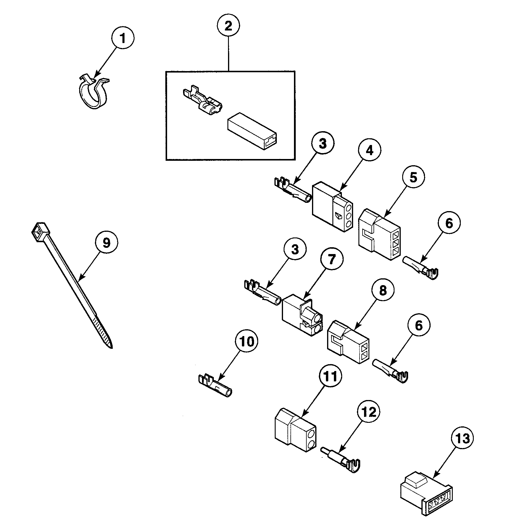 Speed Queen SSE807LF1500 terminals diagram
