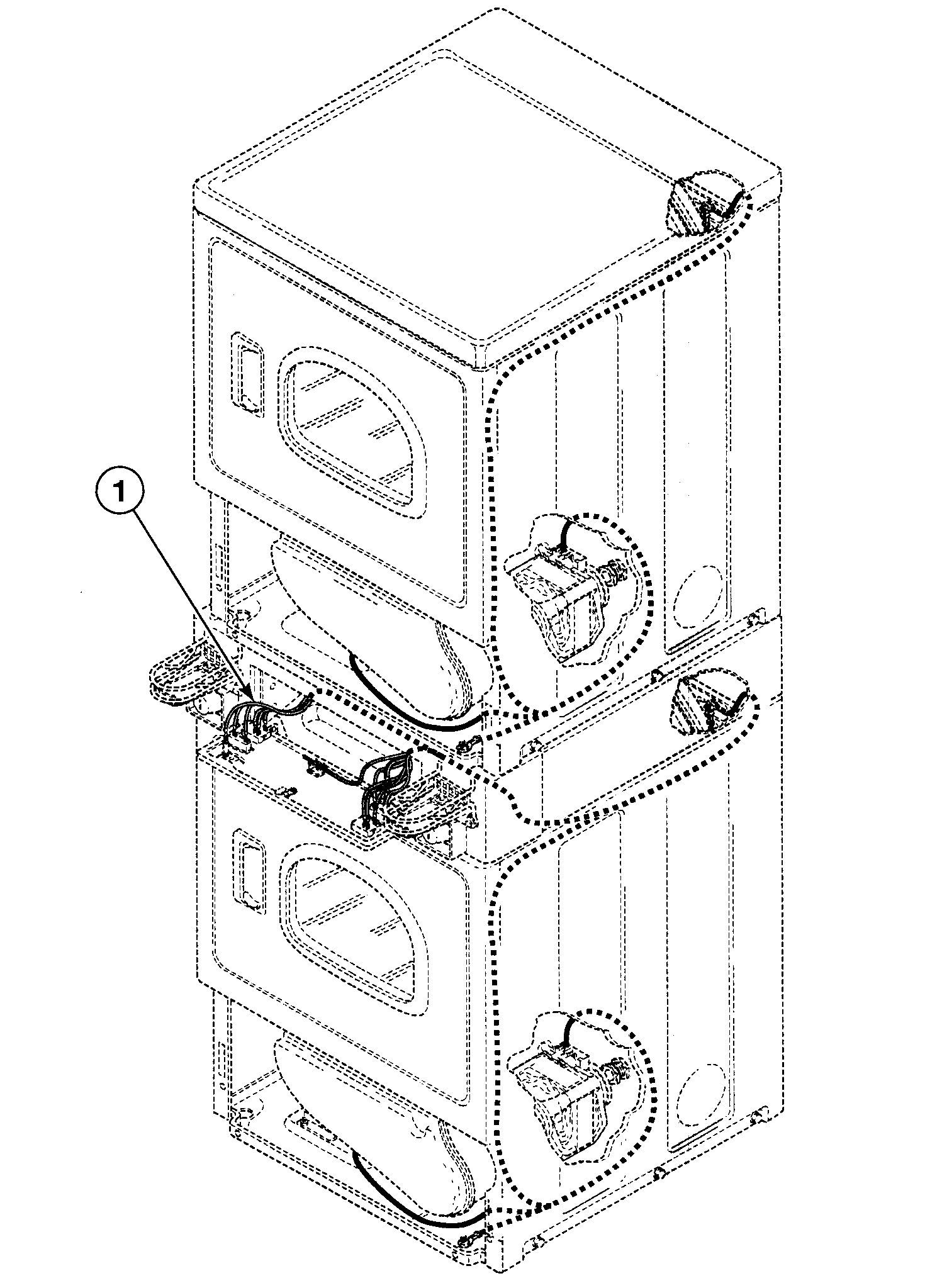 Speed Queen SSE807LF1500 harnesses 1 diagram