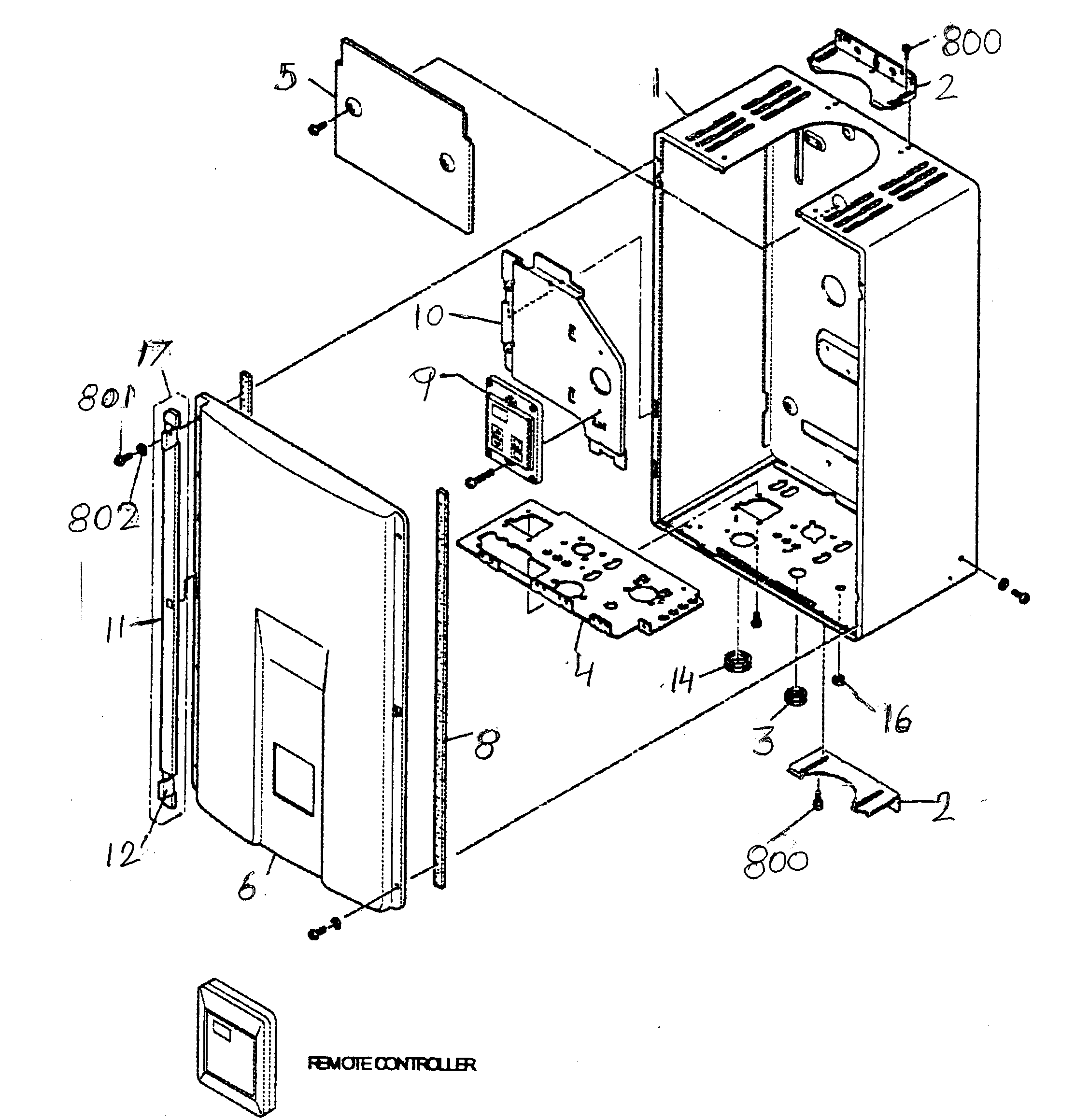 Kenmore 154330070 cabinet parts diagram