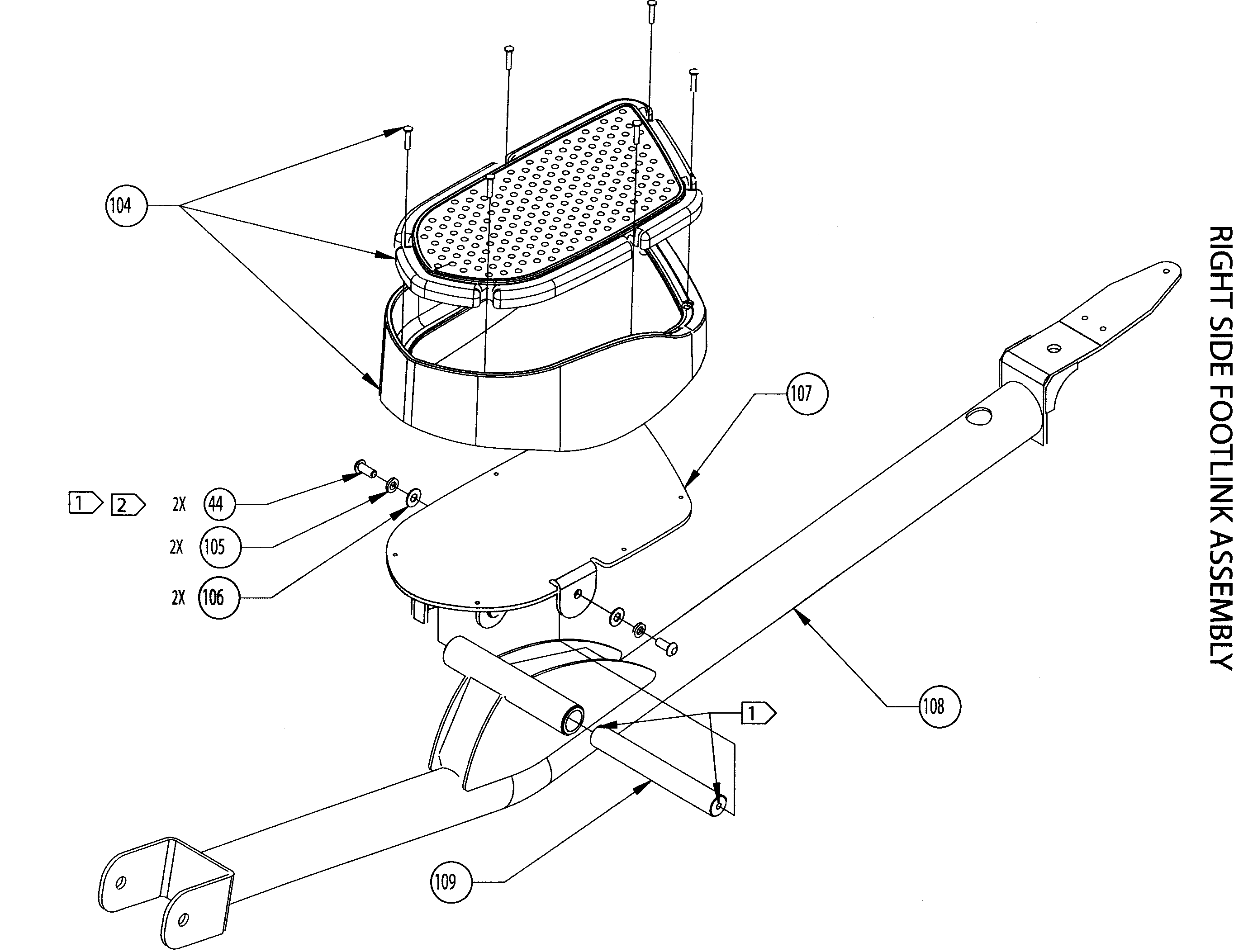 Nautilus E9.16 r footlink asy diagram