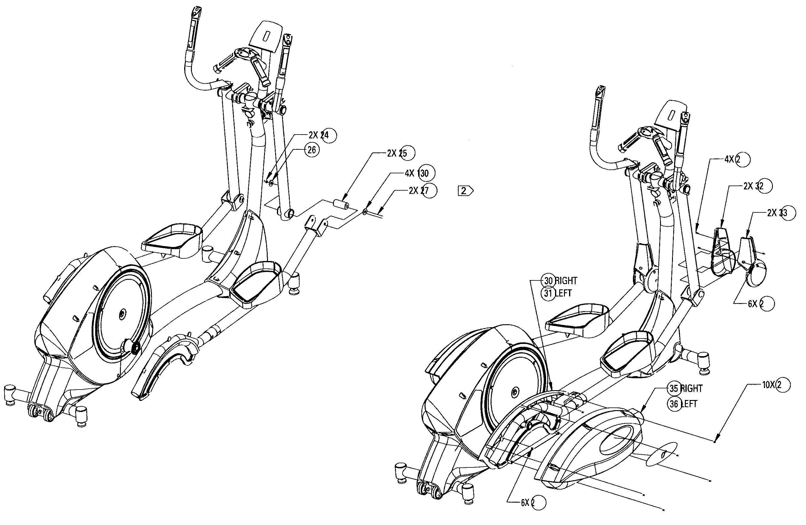 Nautilus EV9.16 covers 2 assy diagram