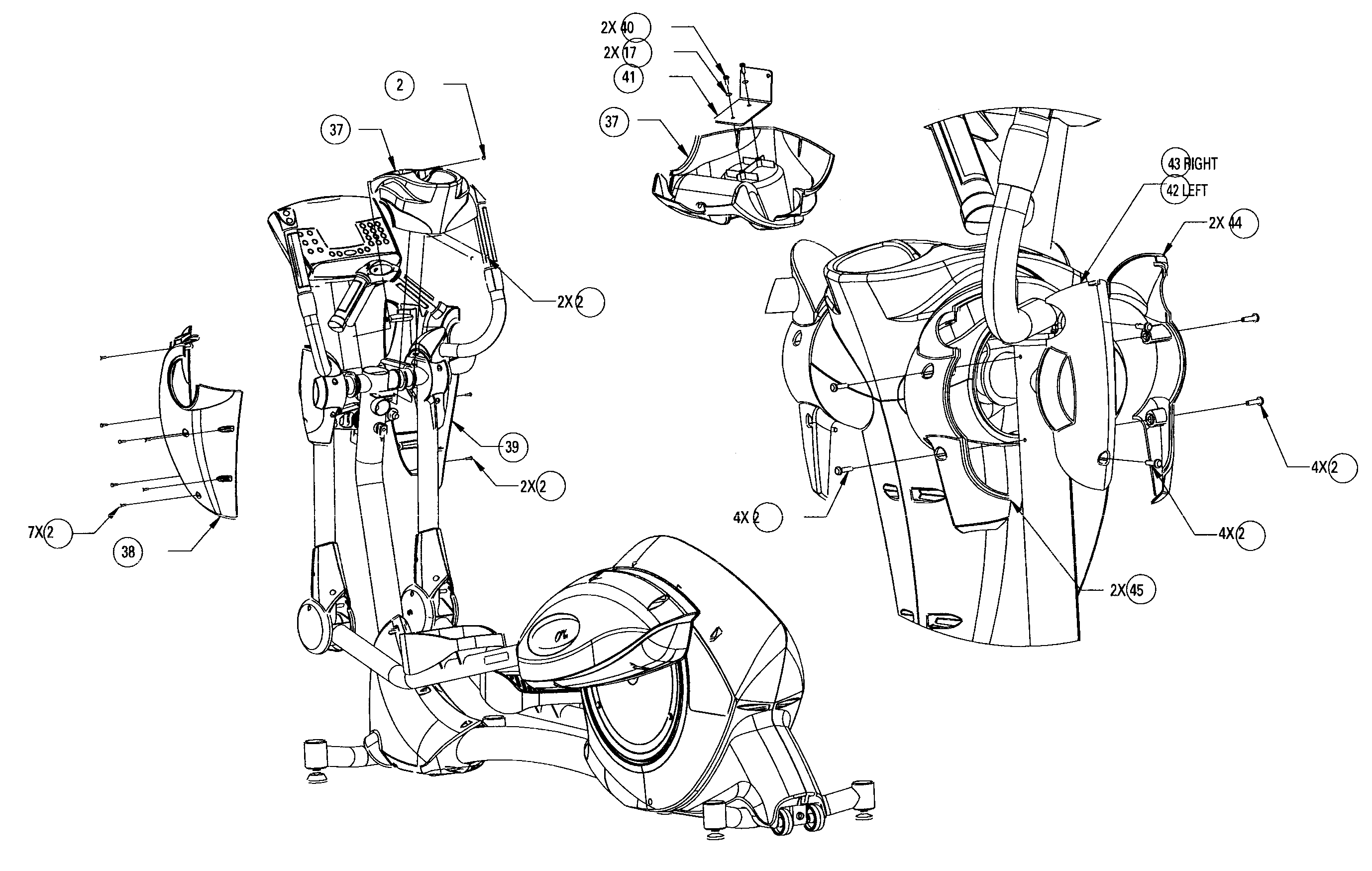 Nautilus EV9.16 covers 3 assy diagram