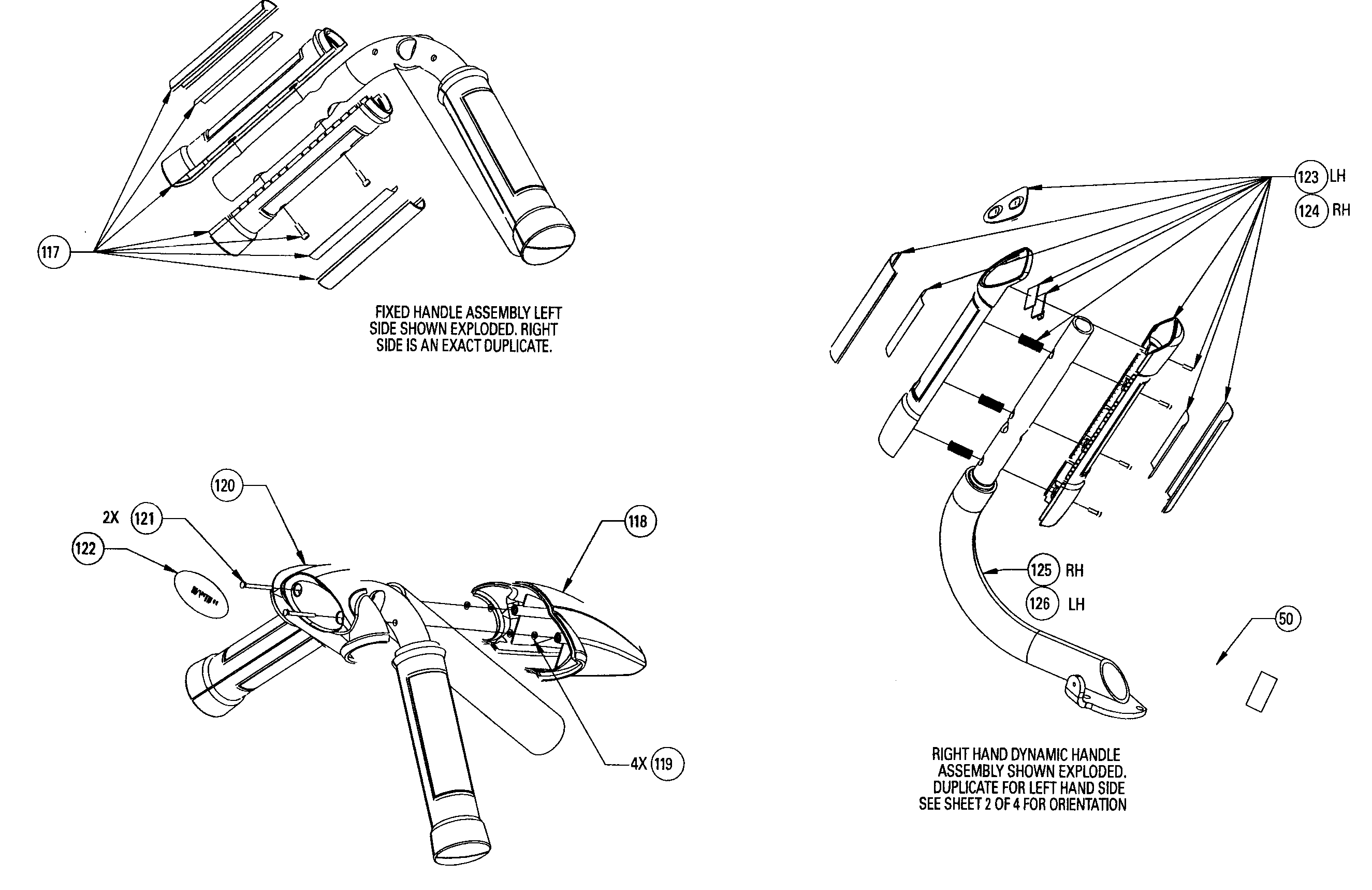 Nautilus EV9.16 handle assy diagram