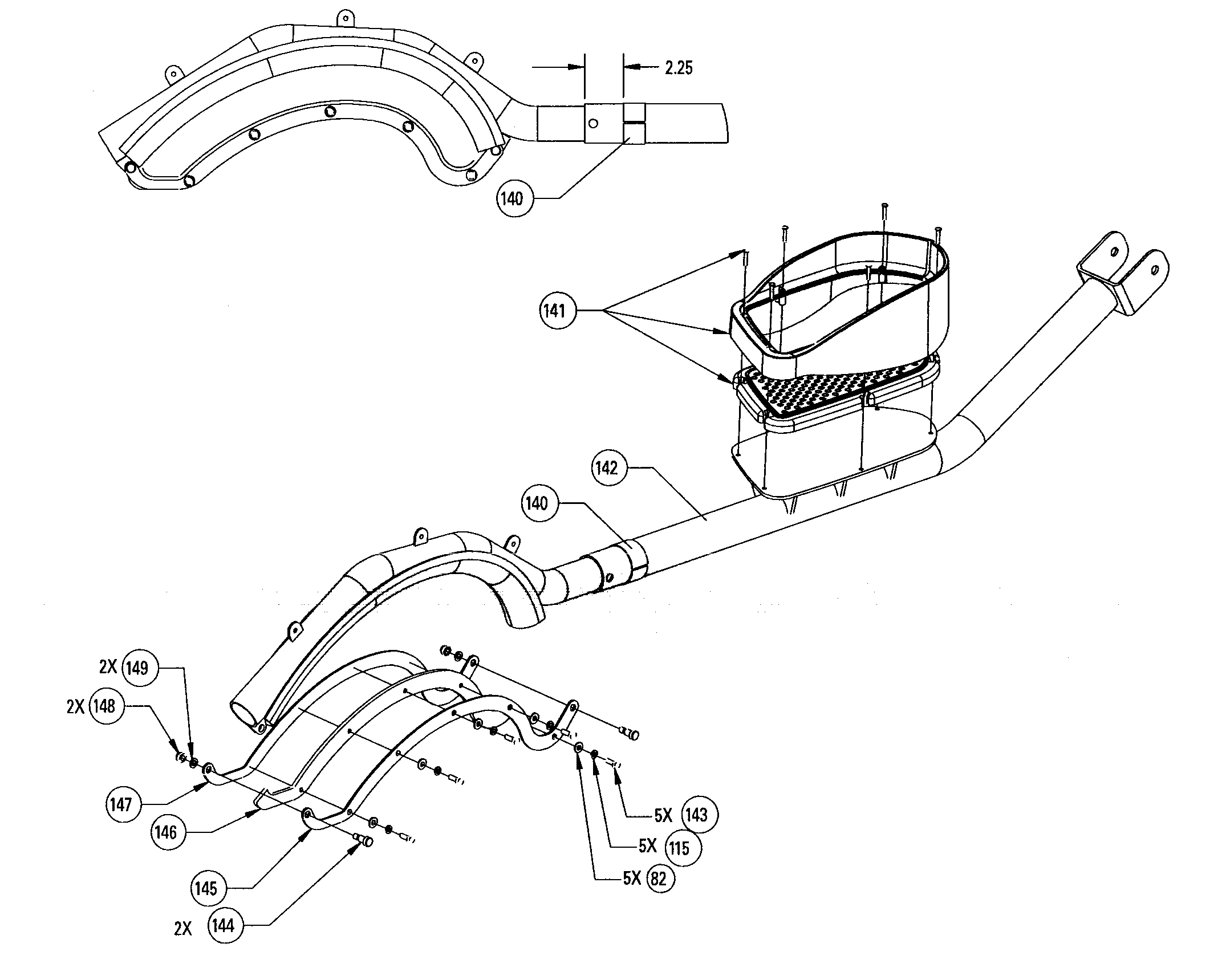 Nautilus EV9.16 r footlink assy diagram