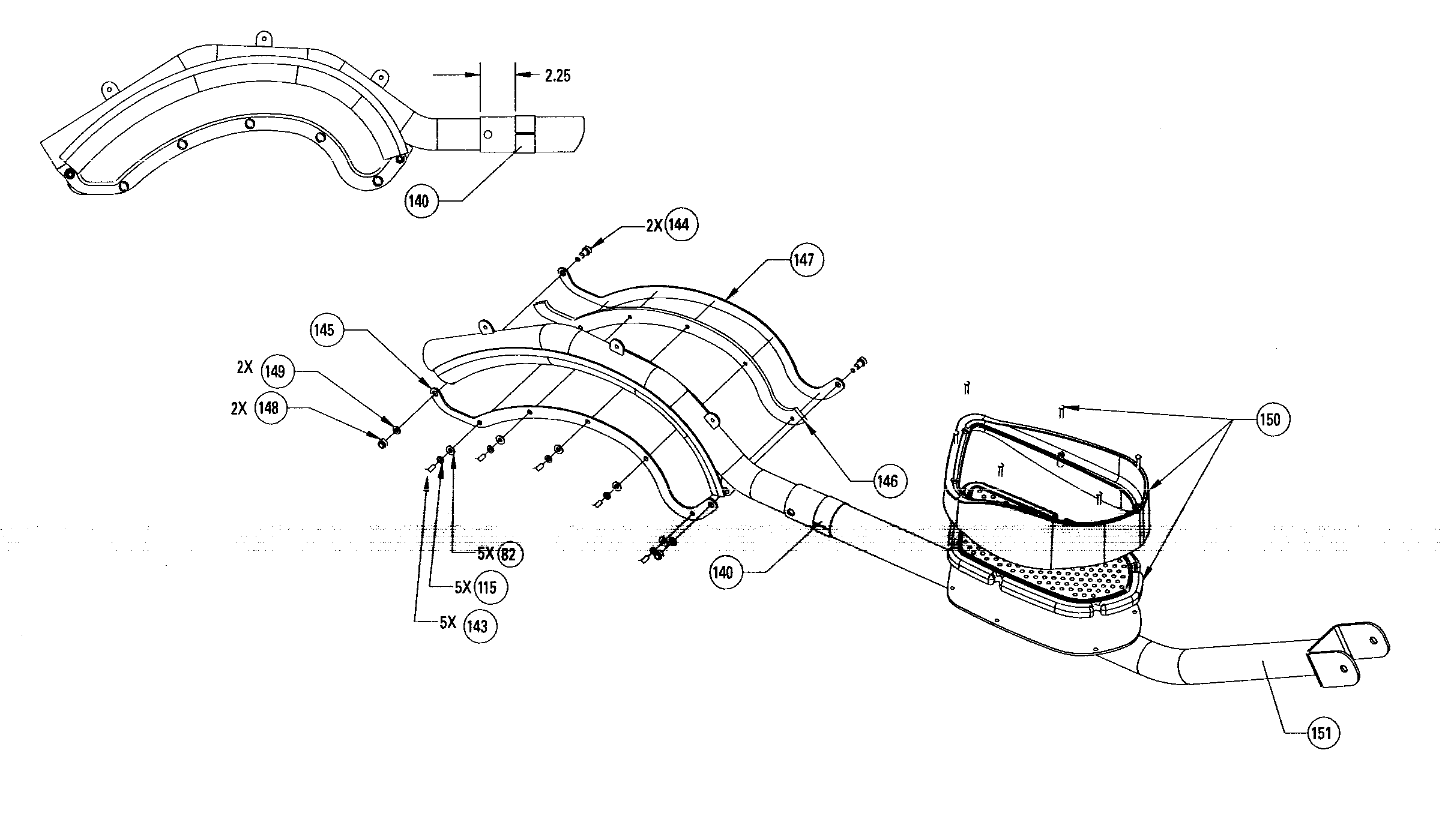 Nautilus EV9.16 l footlink assy diagram
