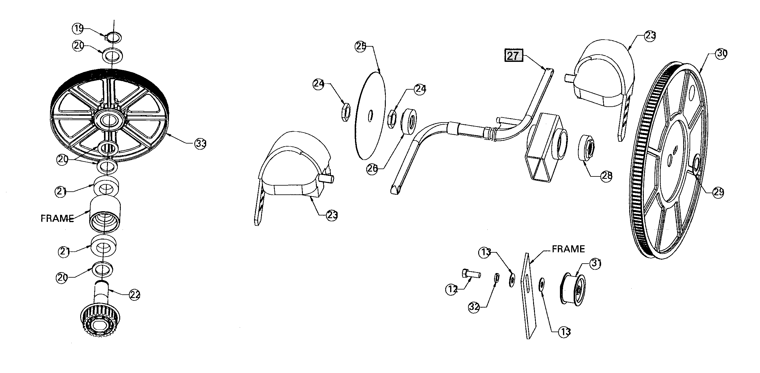 StairMaster 3800RC pedals assy diagram