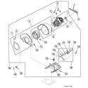 Speed Queen SDE807LF1500 motor assy diagram