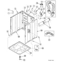 Speed Queen SDE807LF1500 cabinet assy diagram