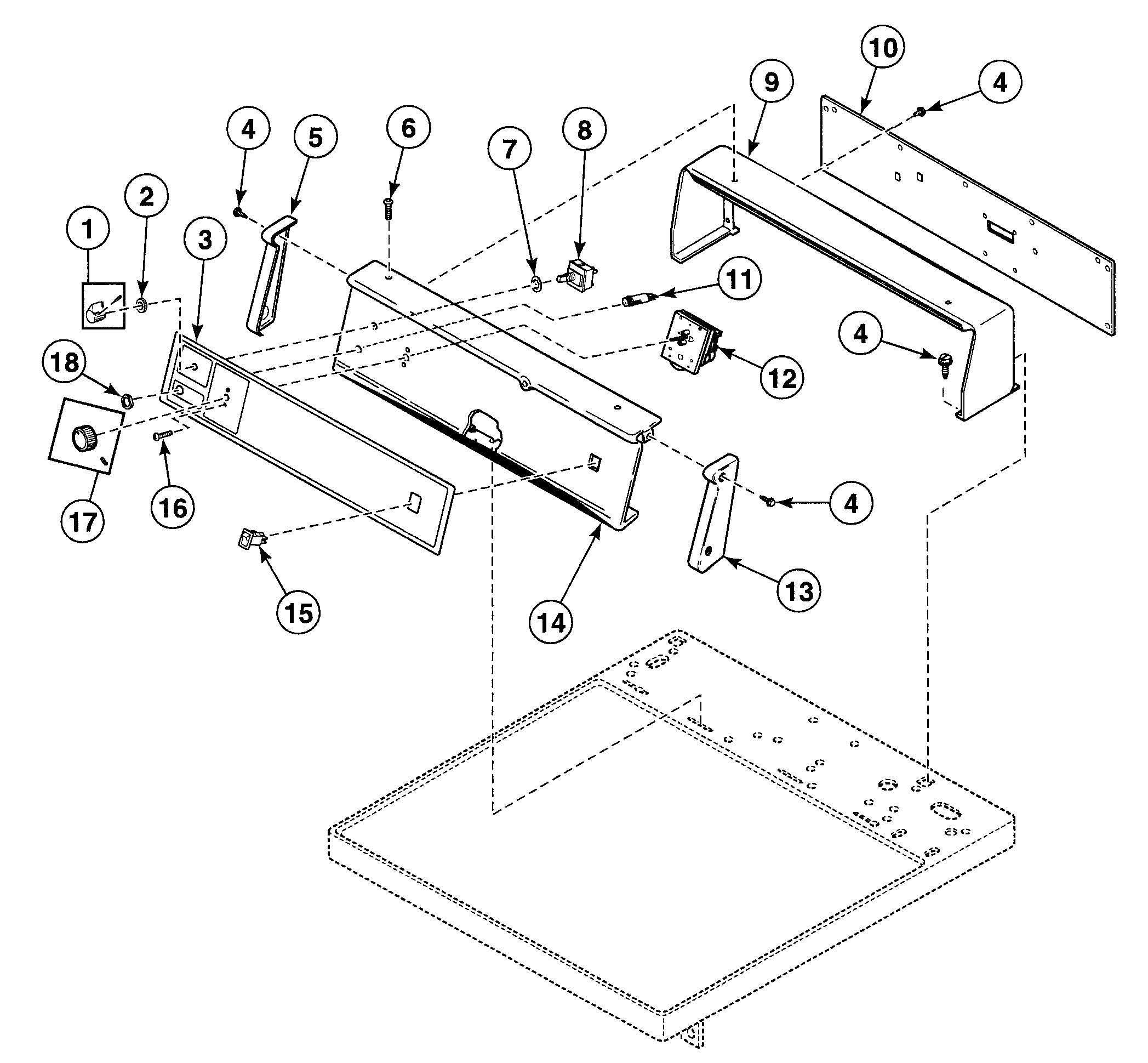 Speed Queen SDE807WF1500 control panel diagram