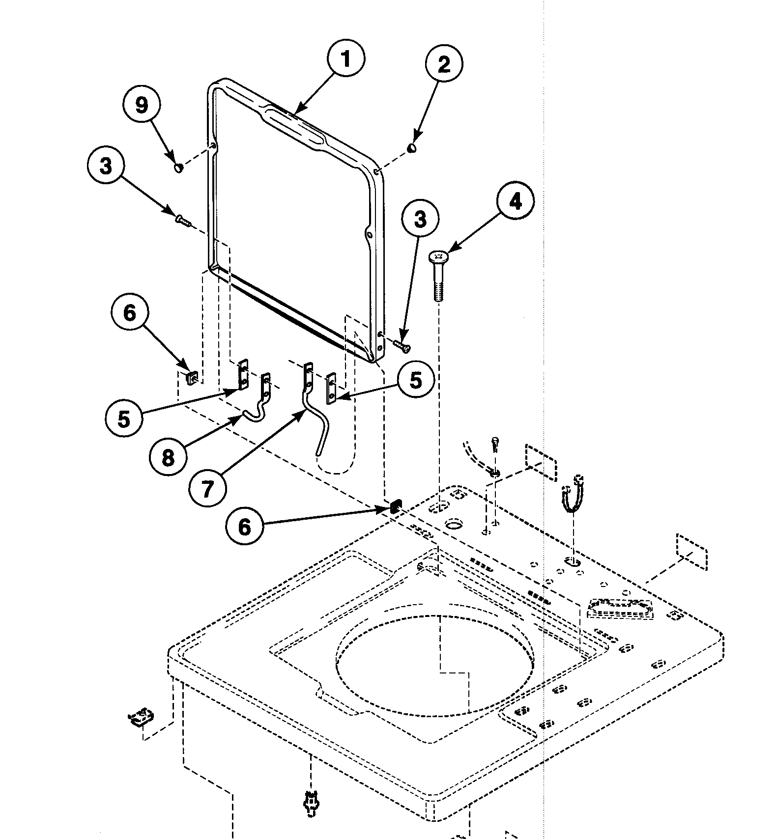 Speed Queen SWT020QM lid assy diagram