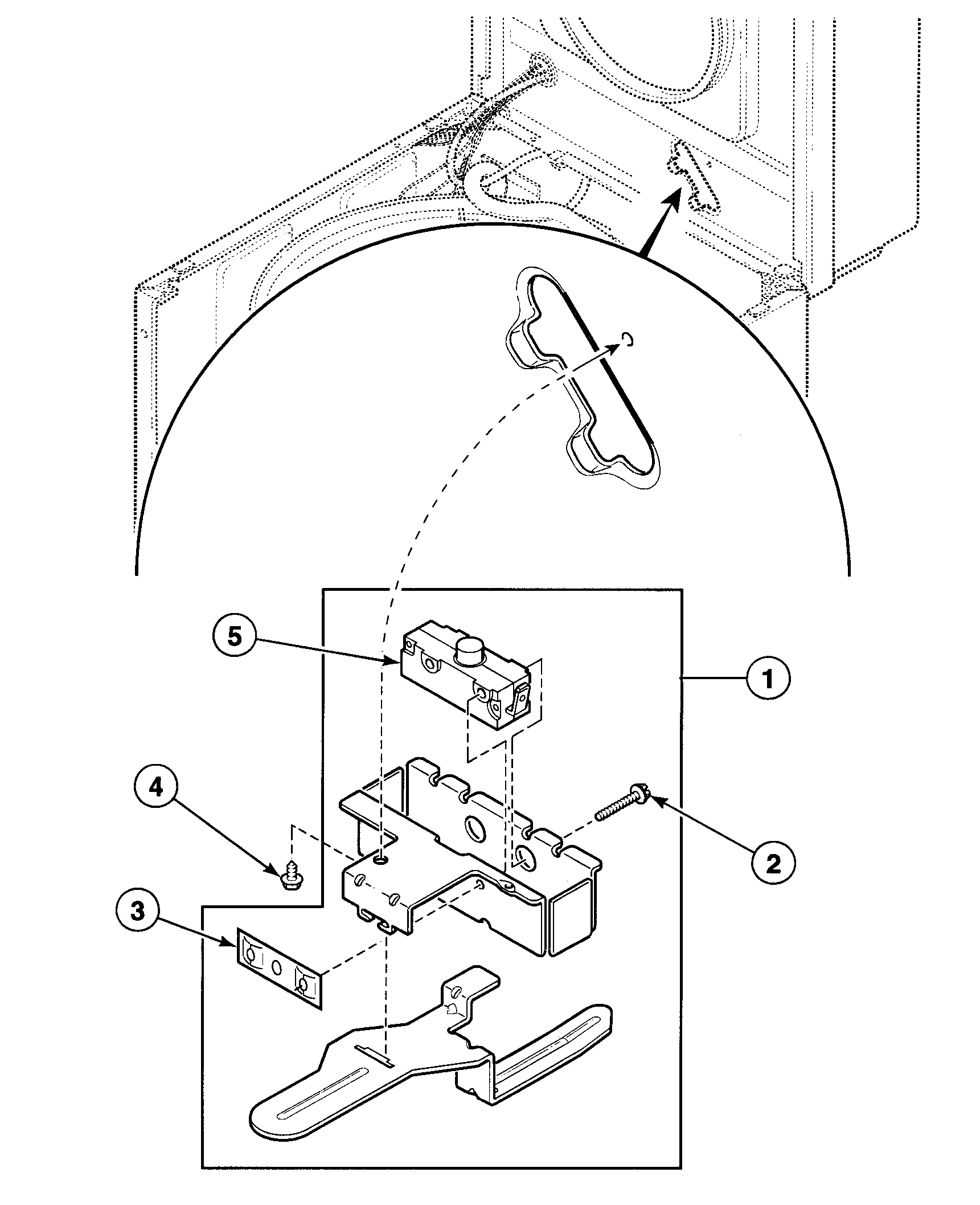 Speed Queen SWT020QM lid switch diagram
