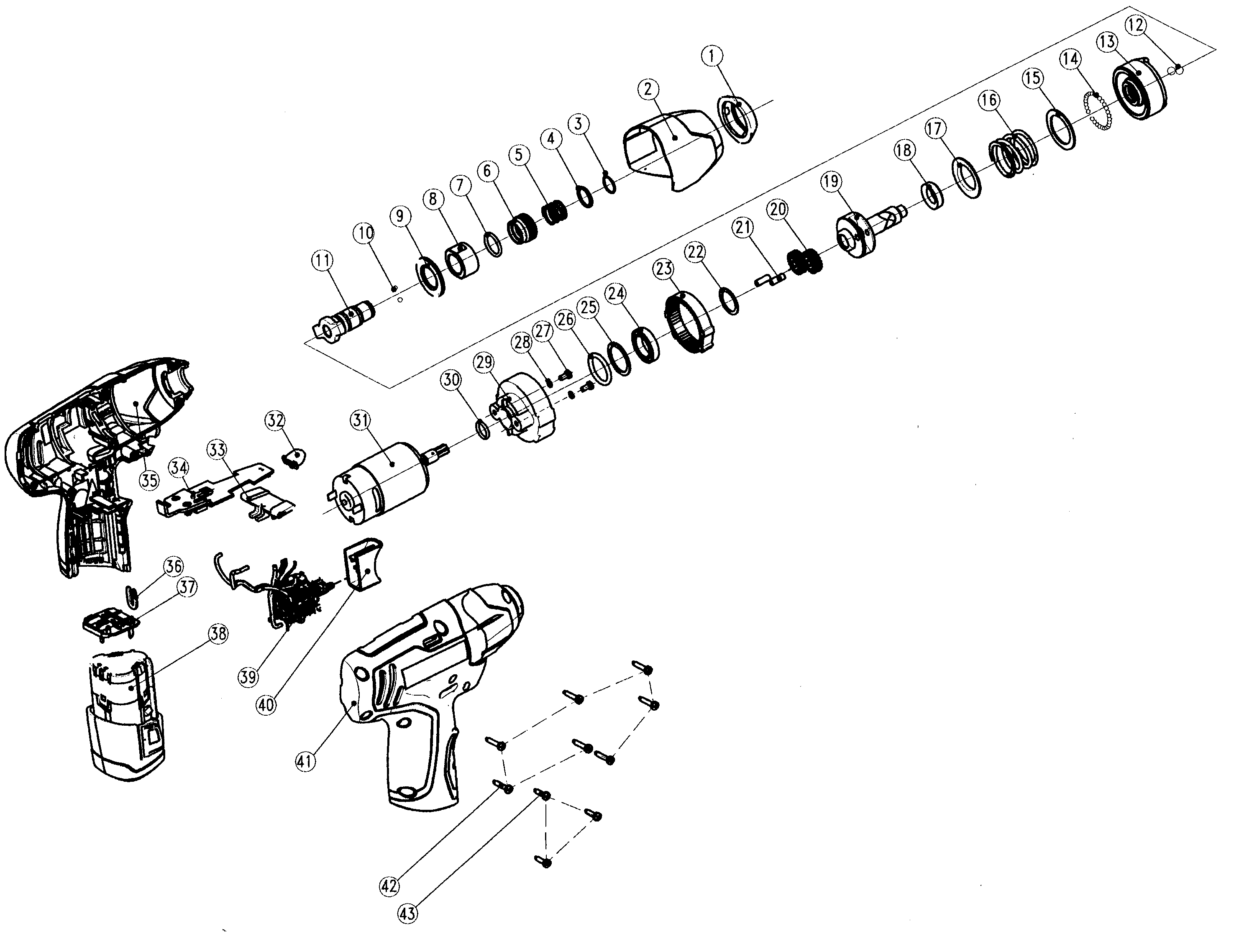 Craftsman 32061189 drill diagram