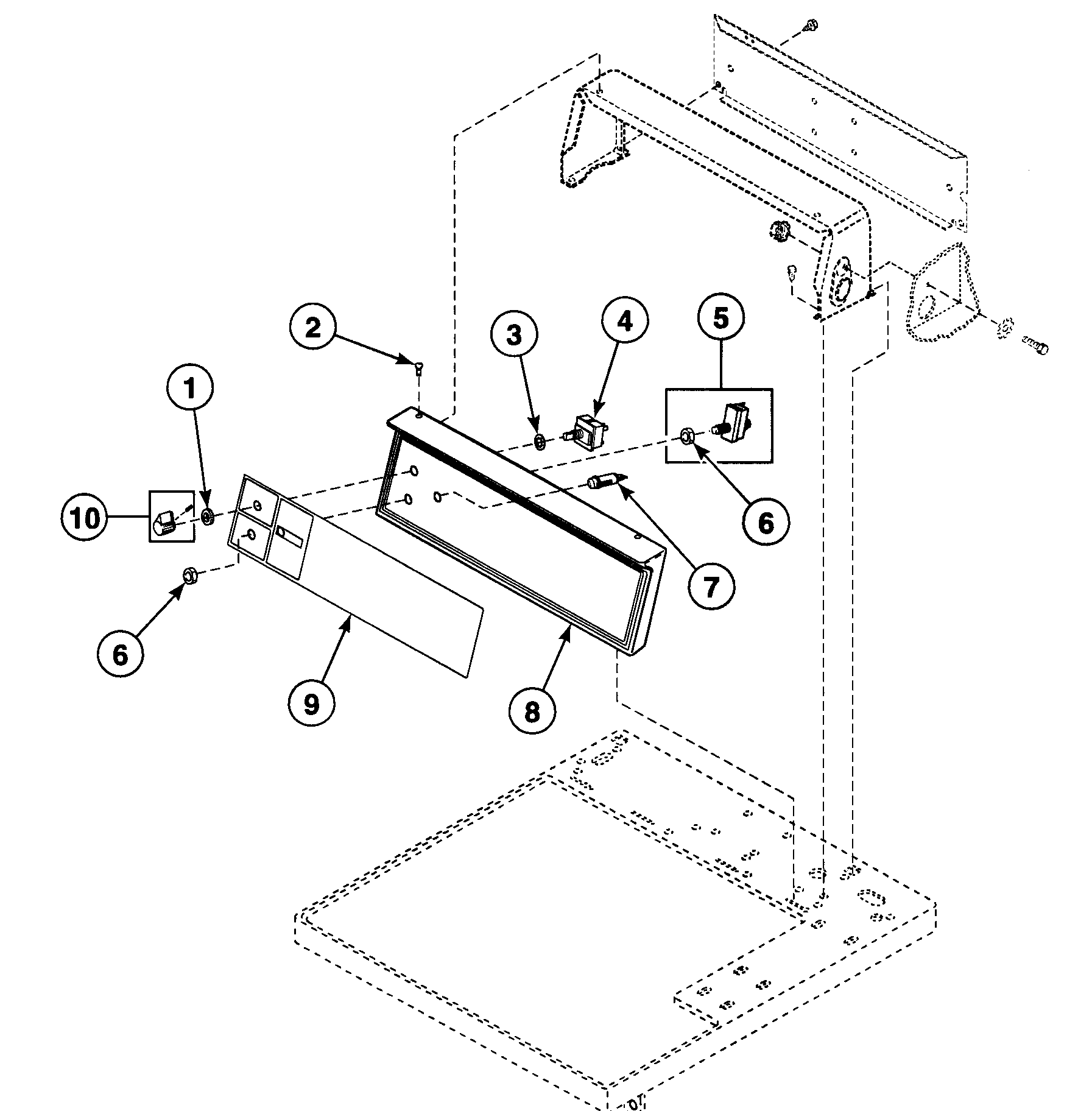 Speed Queen SDE107WF1500 control panel diagram
