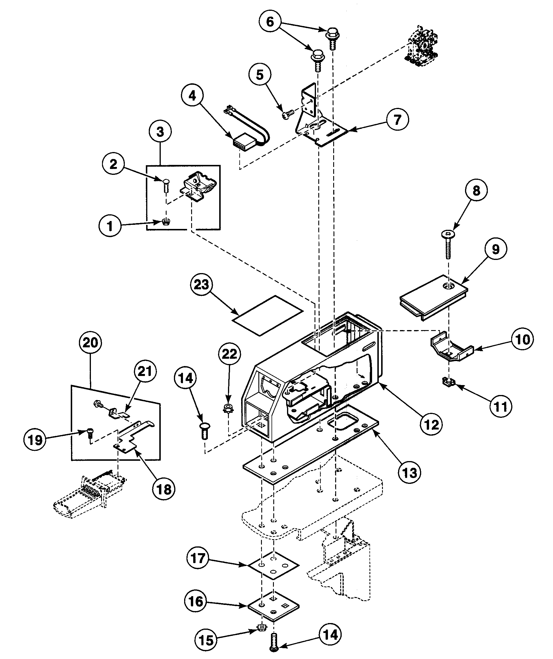 Speed Queen SDE107QF99L6 meter case 1 diagram