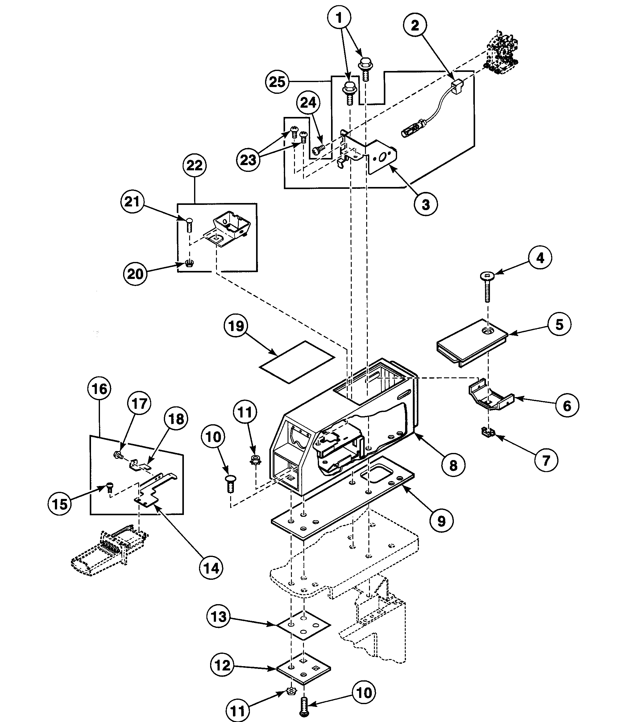 Speed Queen SDE107WF99L6 meter case 2 diagram