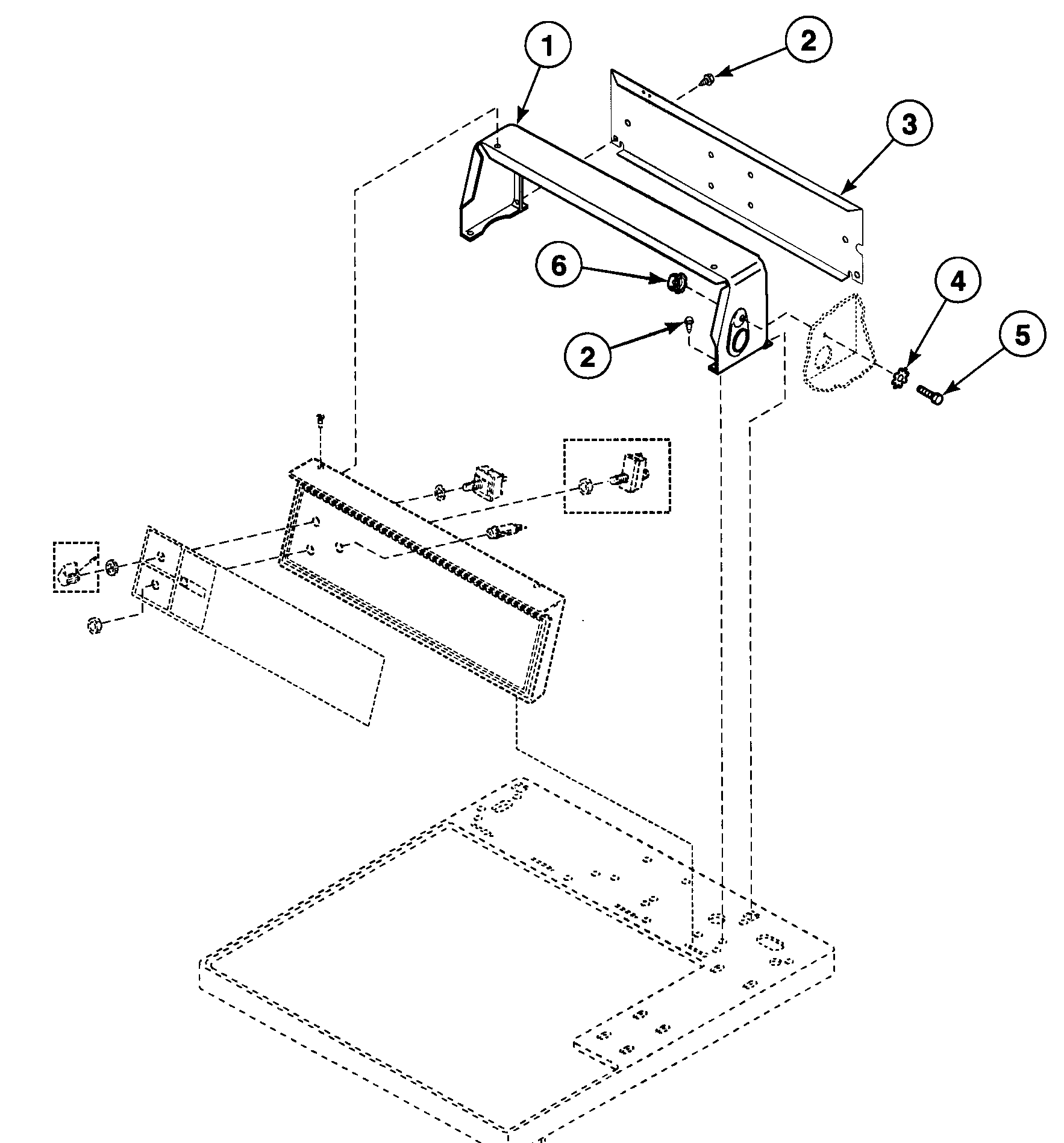 Speed Queen SDE107QF99L7 control hood diagram