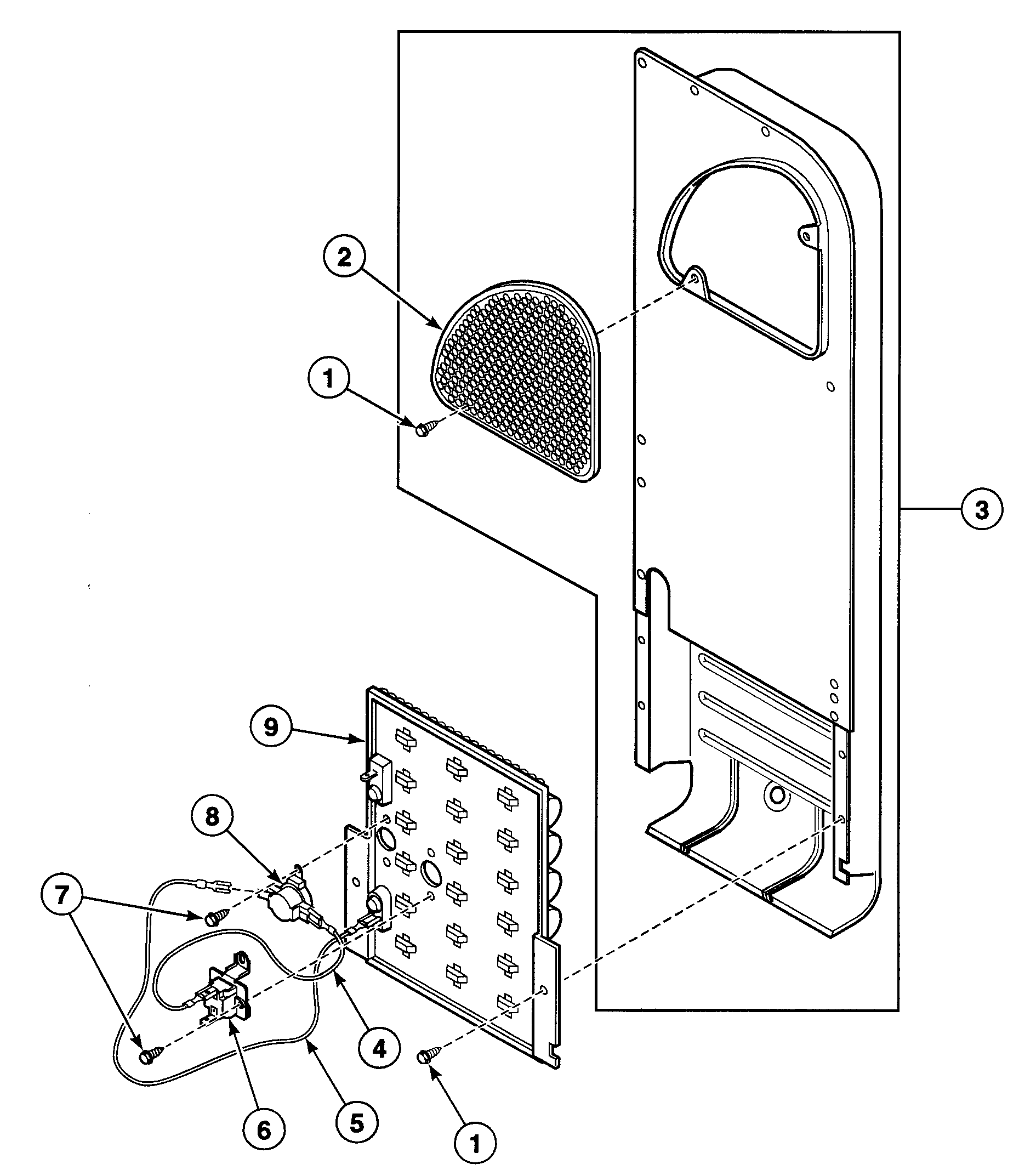 Speed Queen SDE107QF99L7 heater assy diagram
