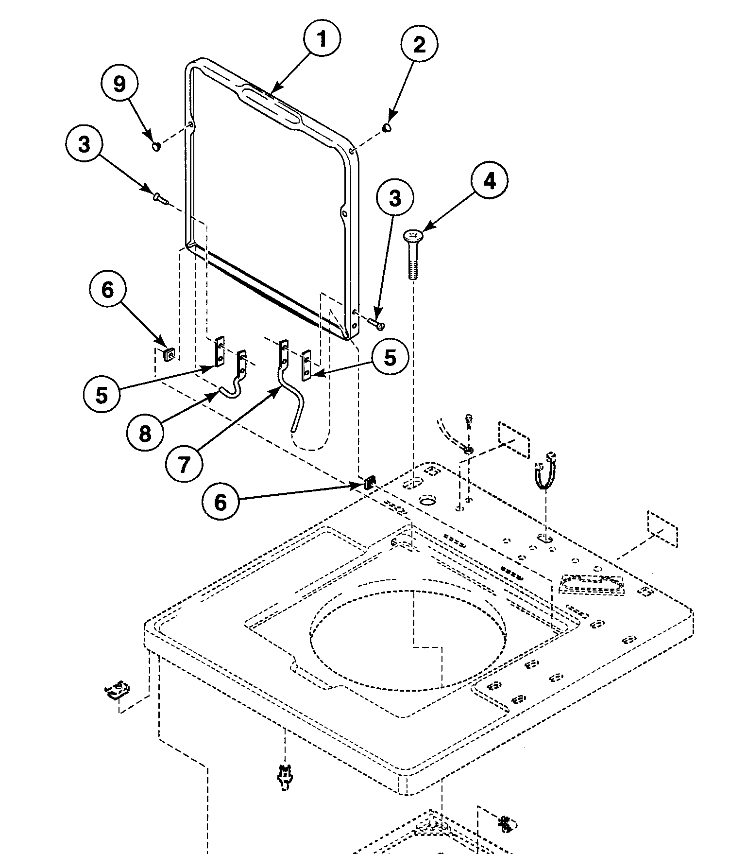 Speed Queen SWT820LN lid assy diagram