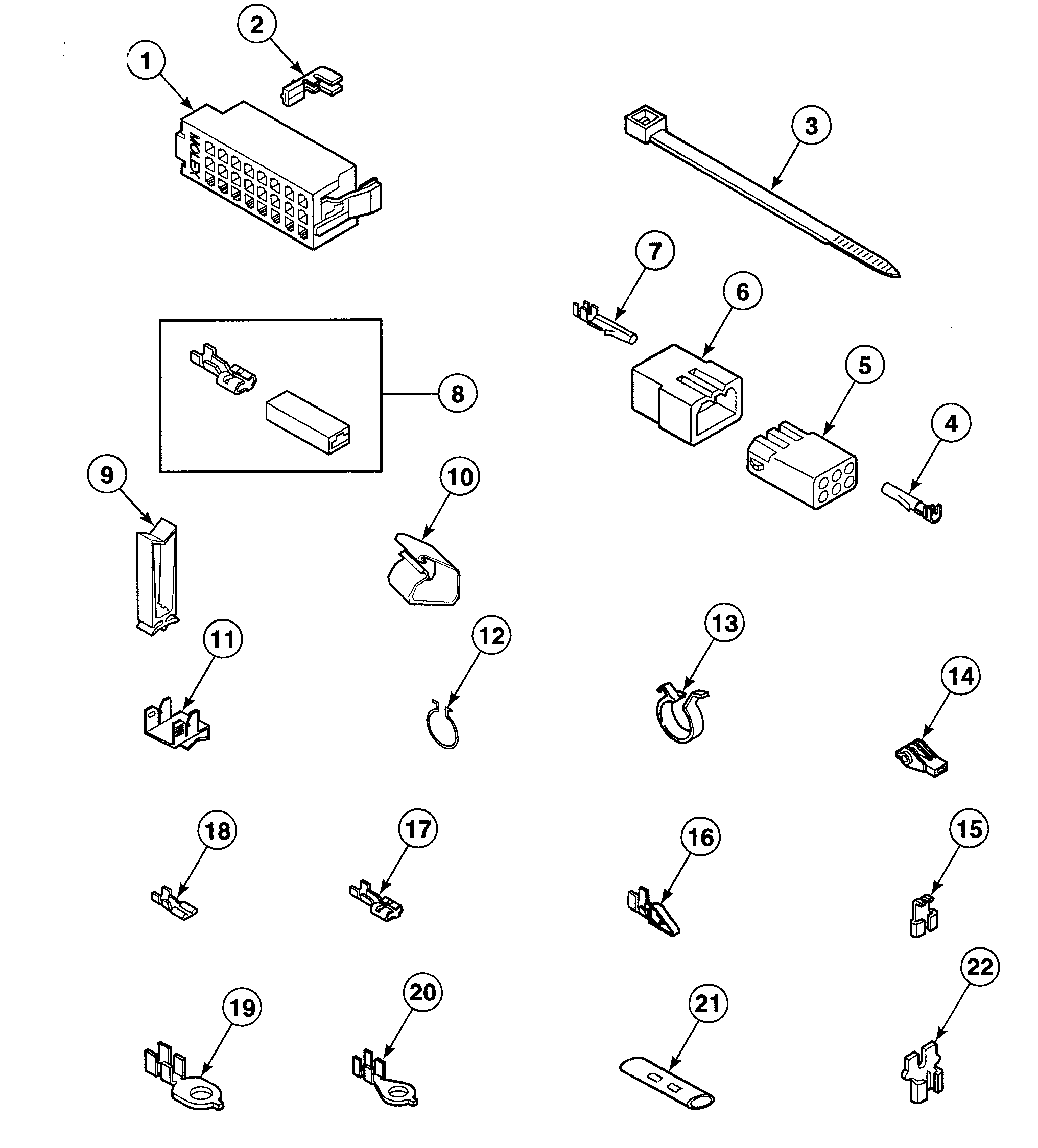 Speed Queen SWT820LN terminals 2 diagram