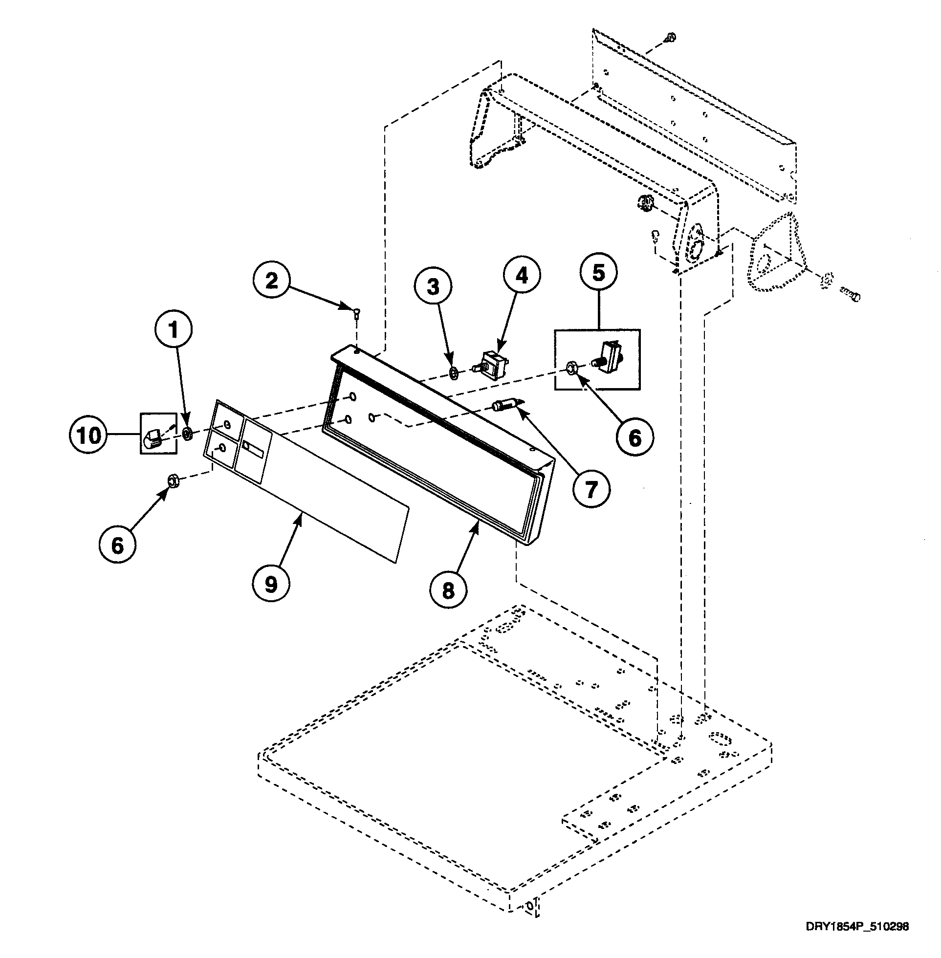 Speed Queen SDE307LF controls assy diagram