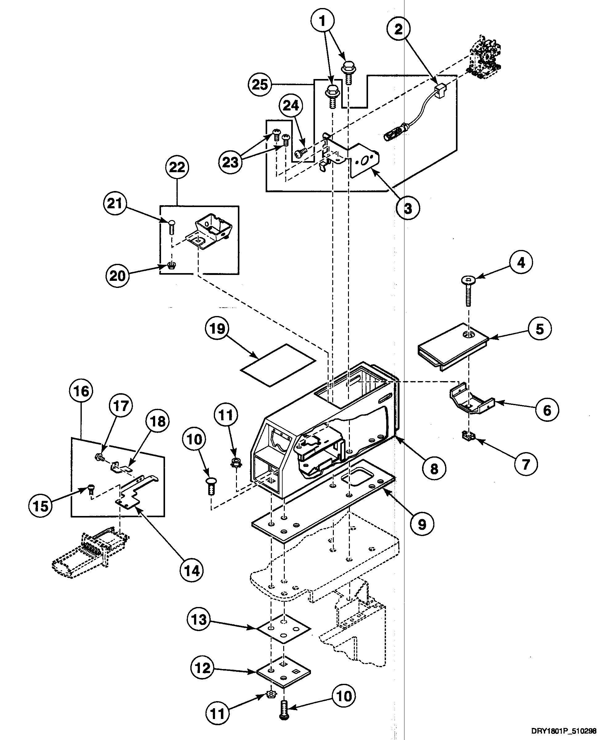 Speed Queen SDE307QF1500 meter case 2 diagram