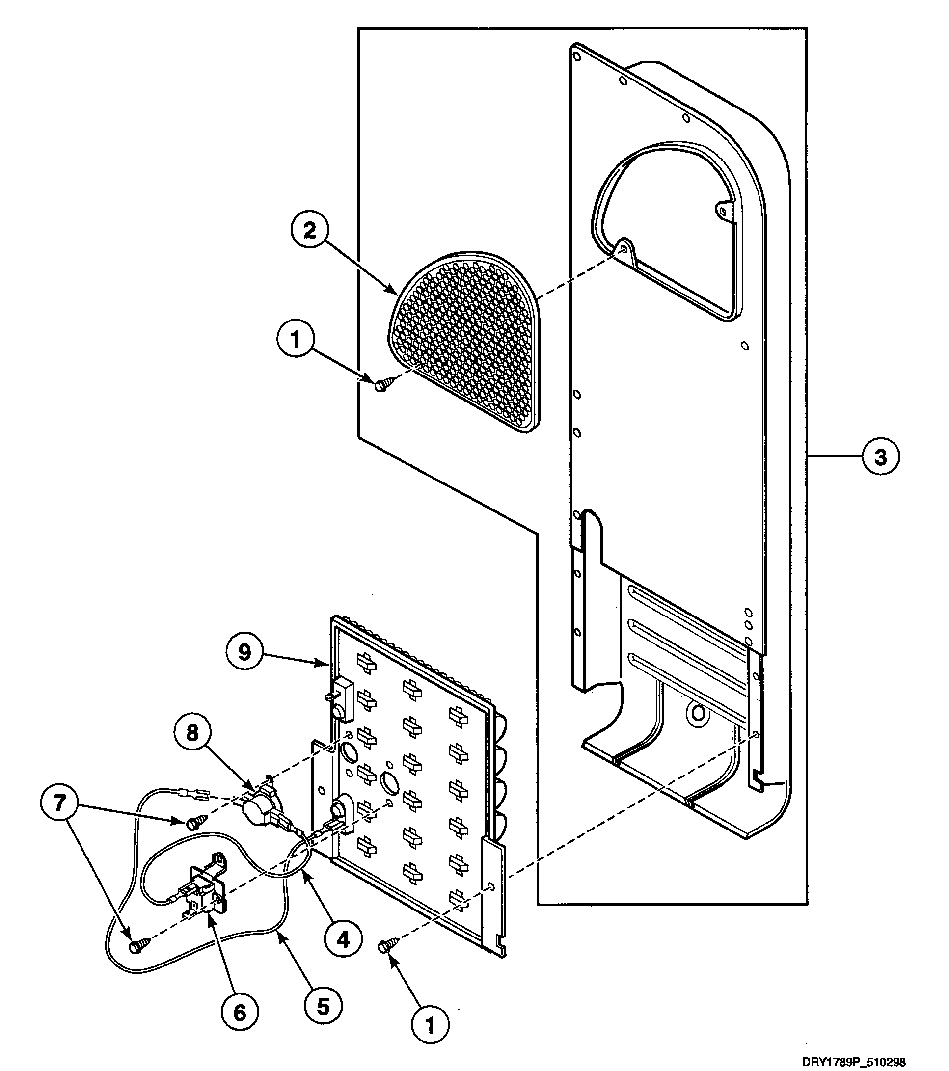 Speed Queen SDEC07QJ heater assy diagram