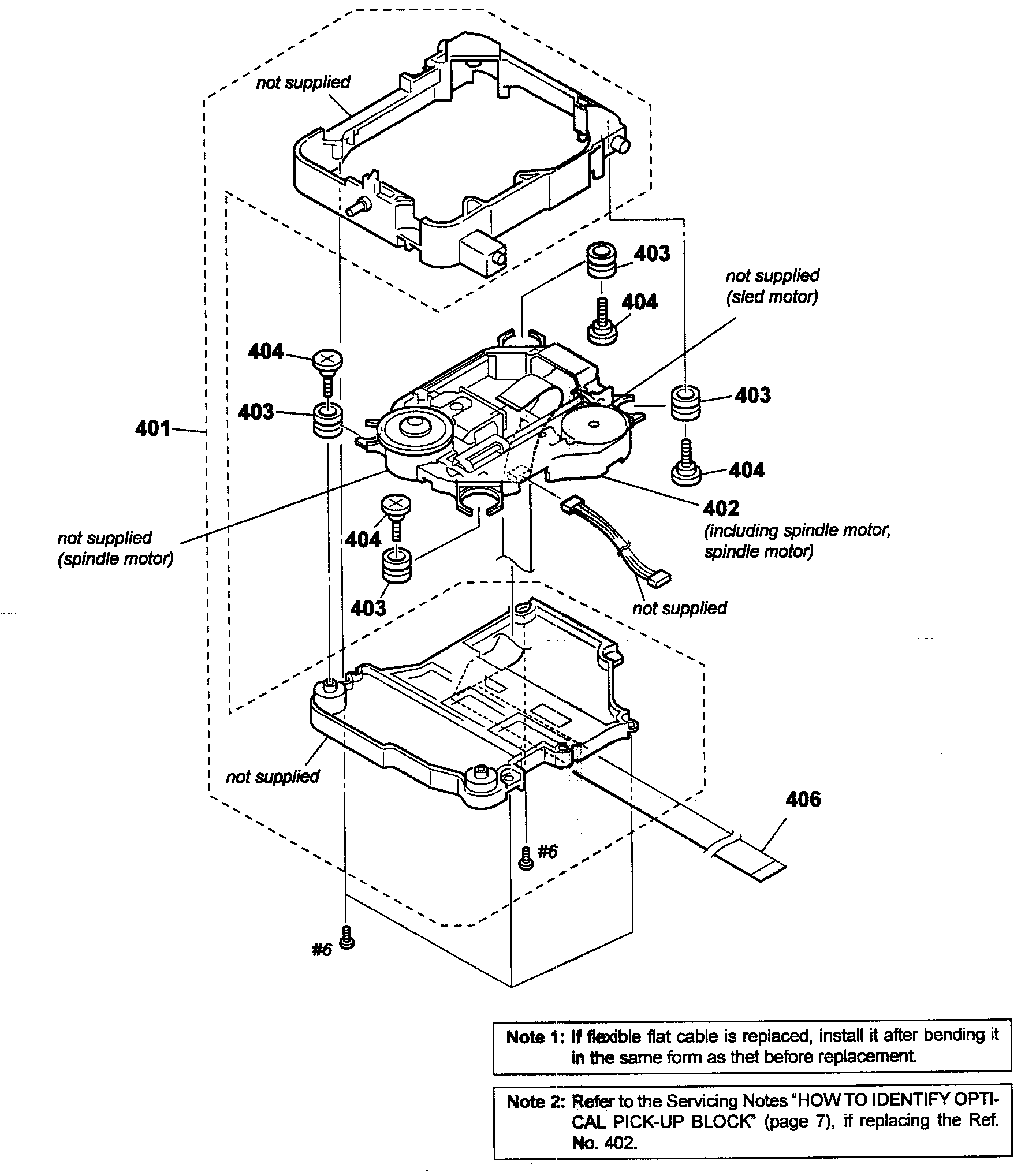 Sony DAV-HDX285 pick-up assy diagram