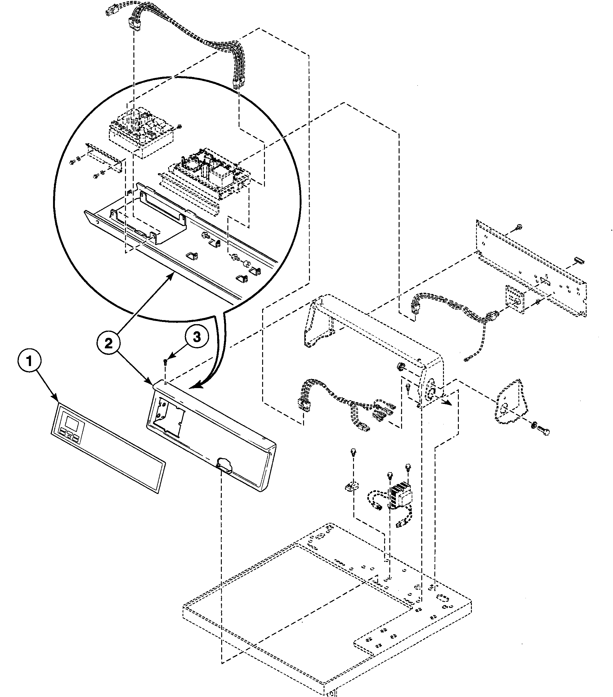 Speed Queen SDEB07QJ1500 control panel diagram