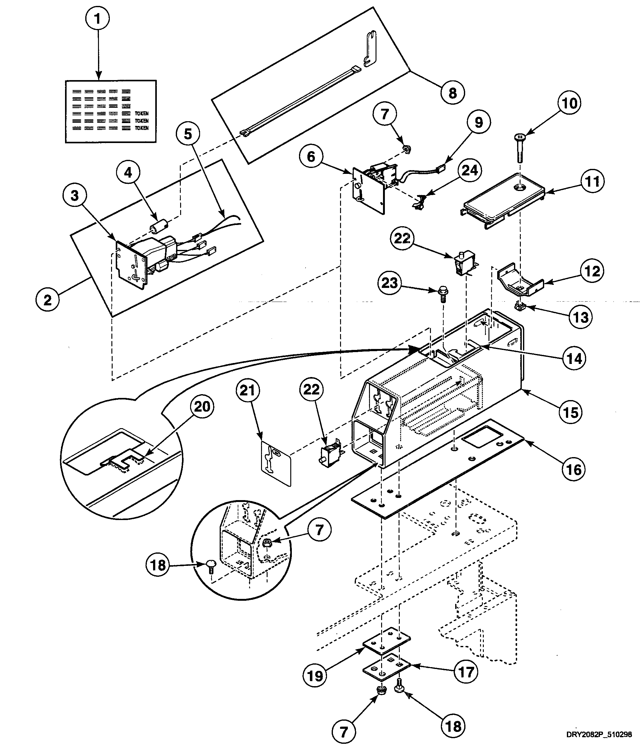 Speed Queen SDEB07QJ1500 meter assy diagram