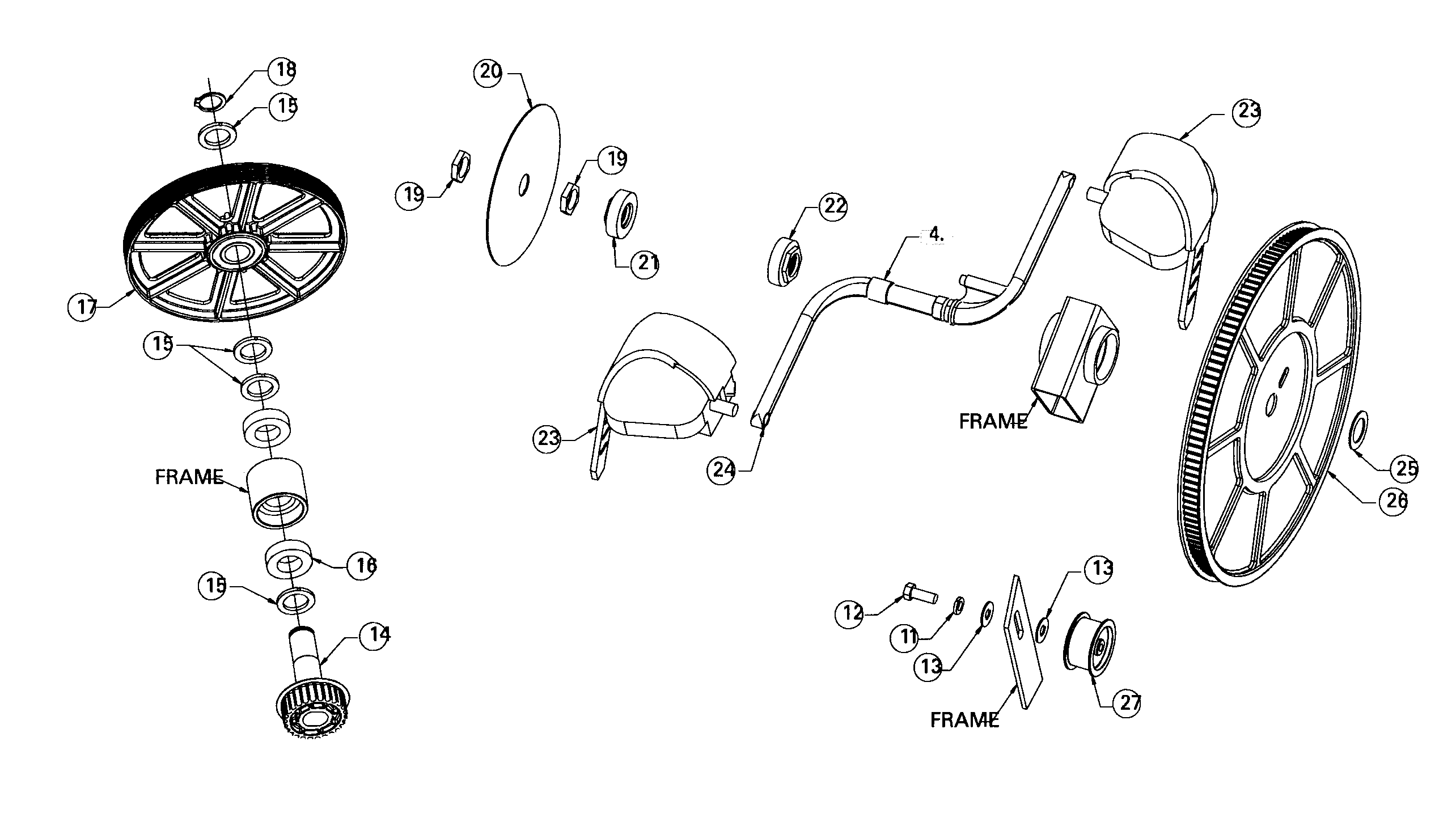 StairMaster 3400CE pulley assy diagram