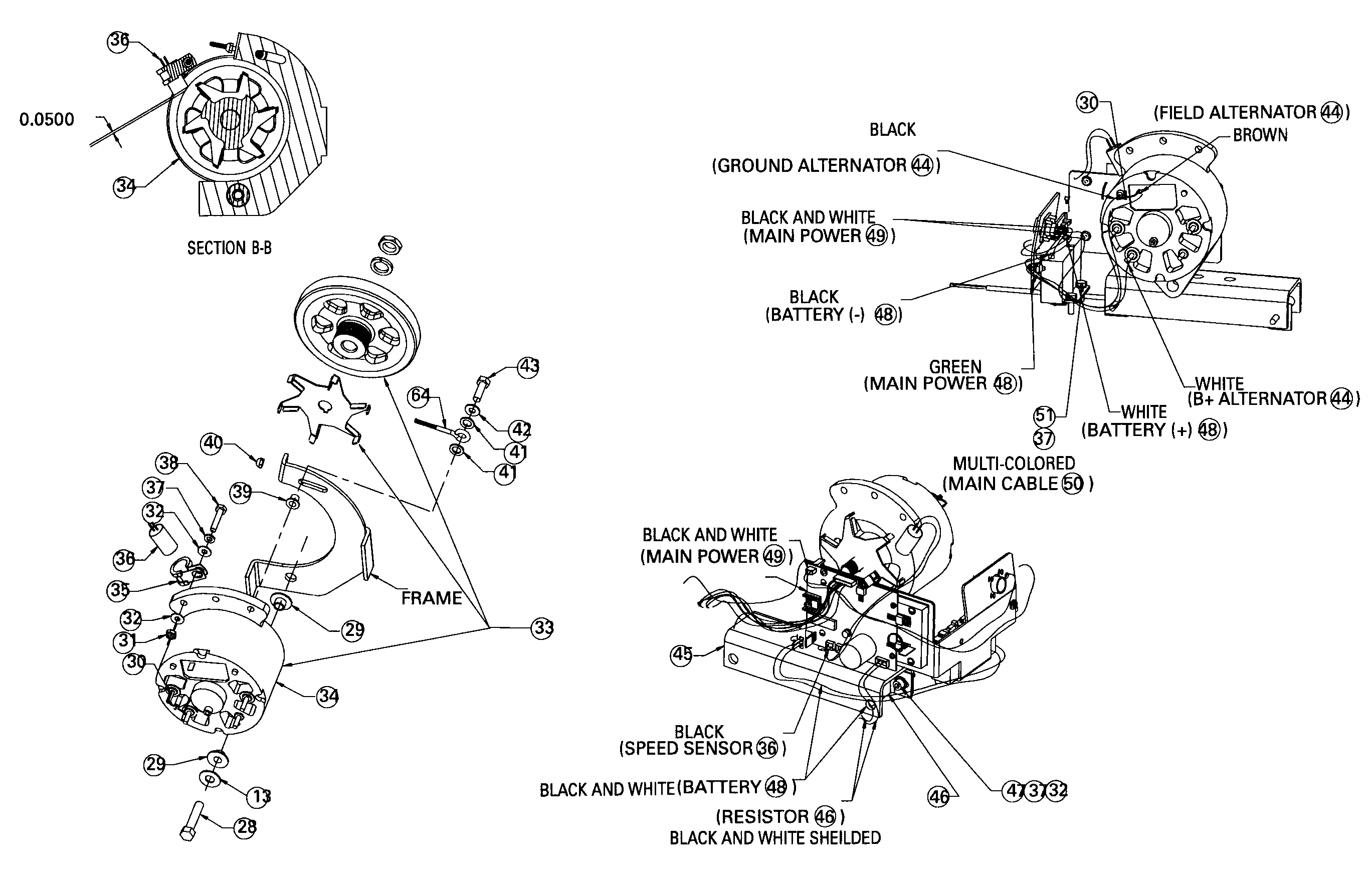 StairMaster 3400CE motor assy diagram