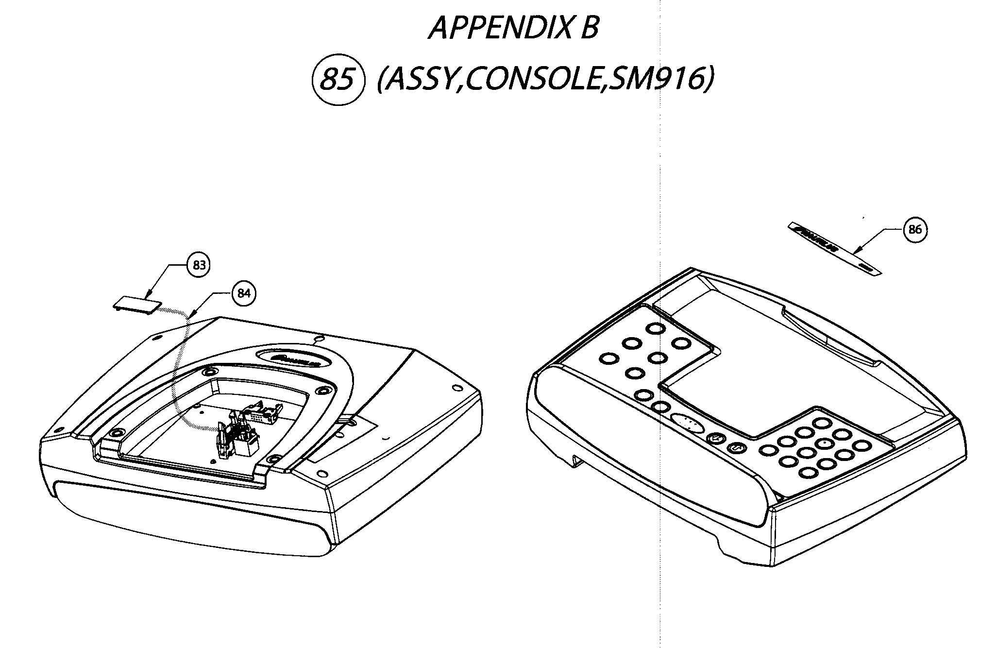 StairMaster SM916 console 1 diagram