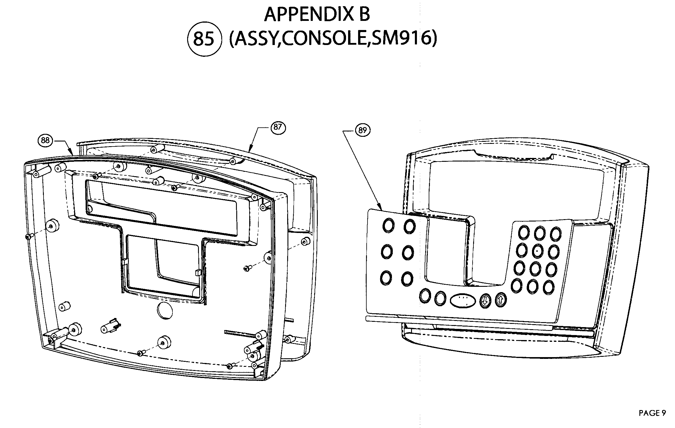StairMaster SM916 console 2 diagram