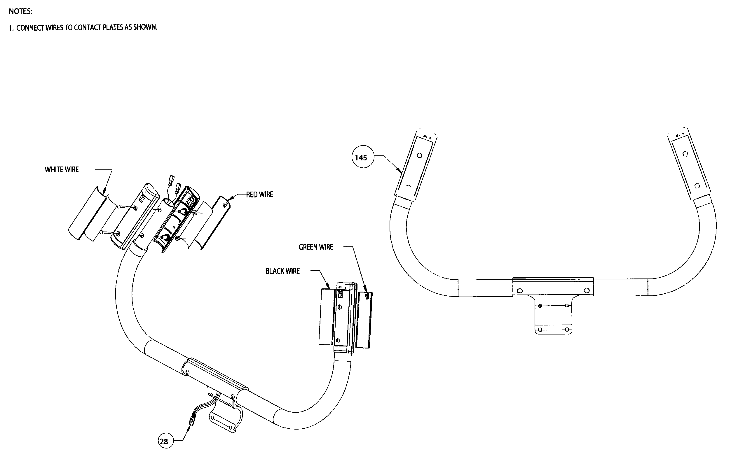 StairMaster 4600PT handrail diagram
