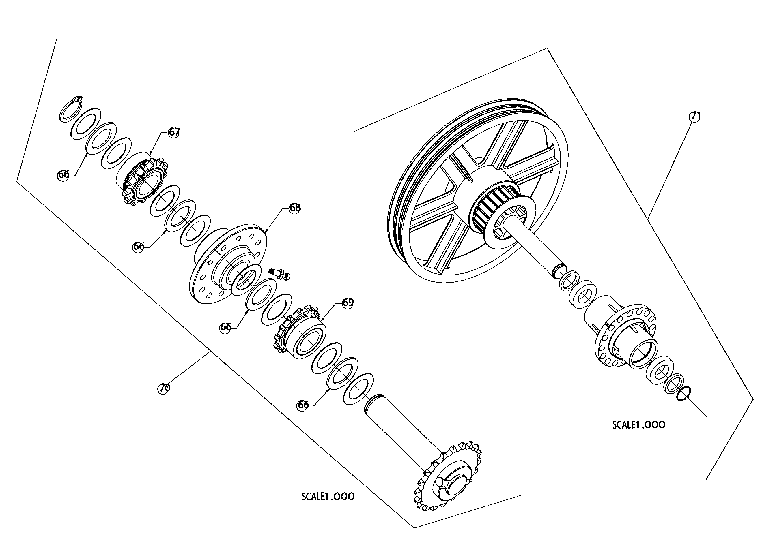 StairMaster 4600PTSILVER shaft assy diagram
