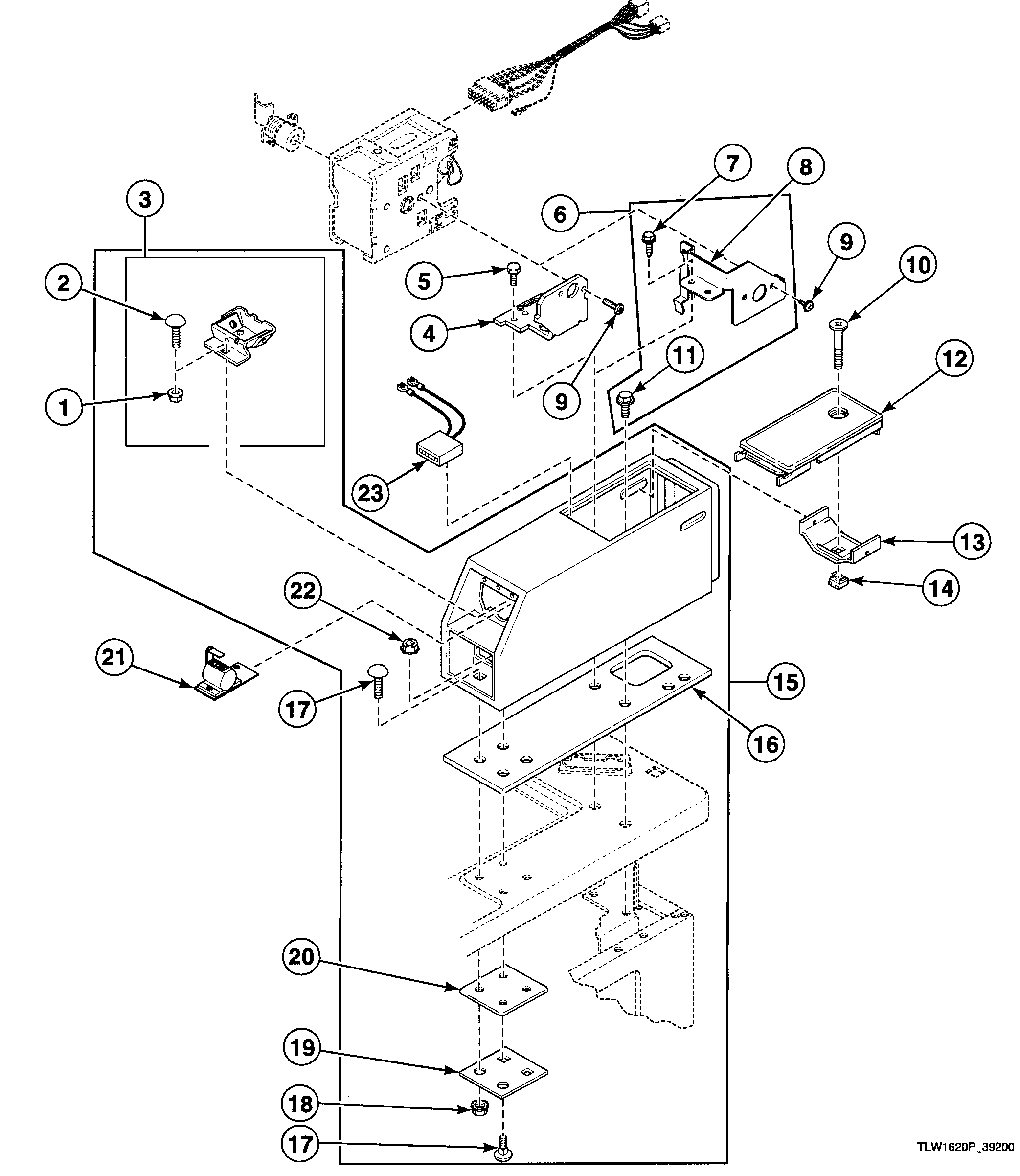 Speed Queen SWT210LA1124 meter case diagram